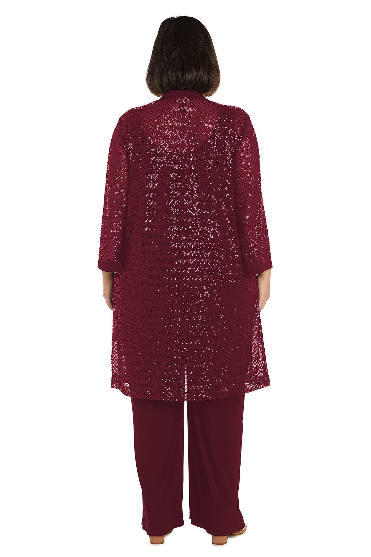 Three-Piece Sequin Pant Set with Matching Jacket - Plus sold by R&M Richards product image thumbnail 7