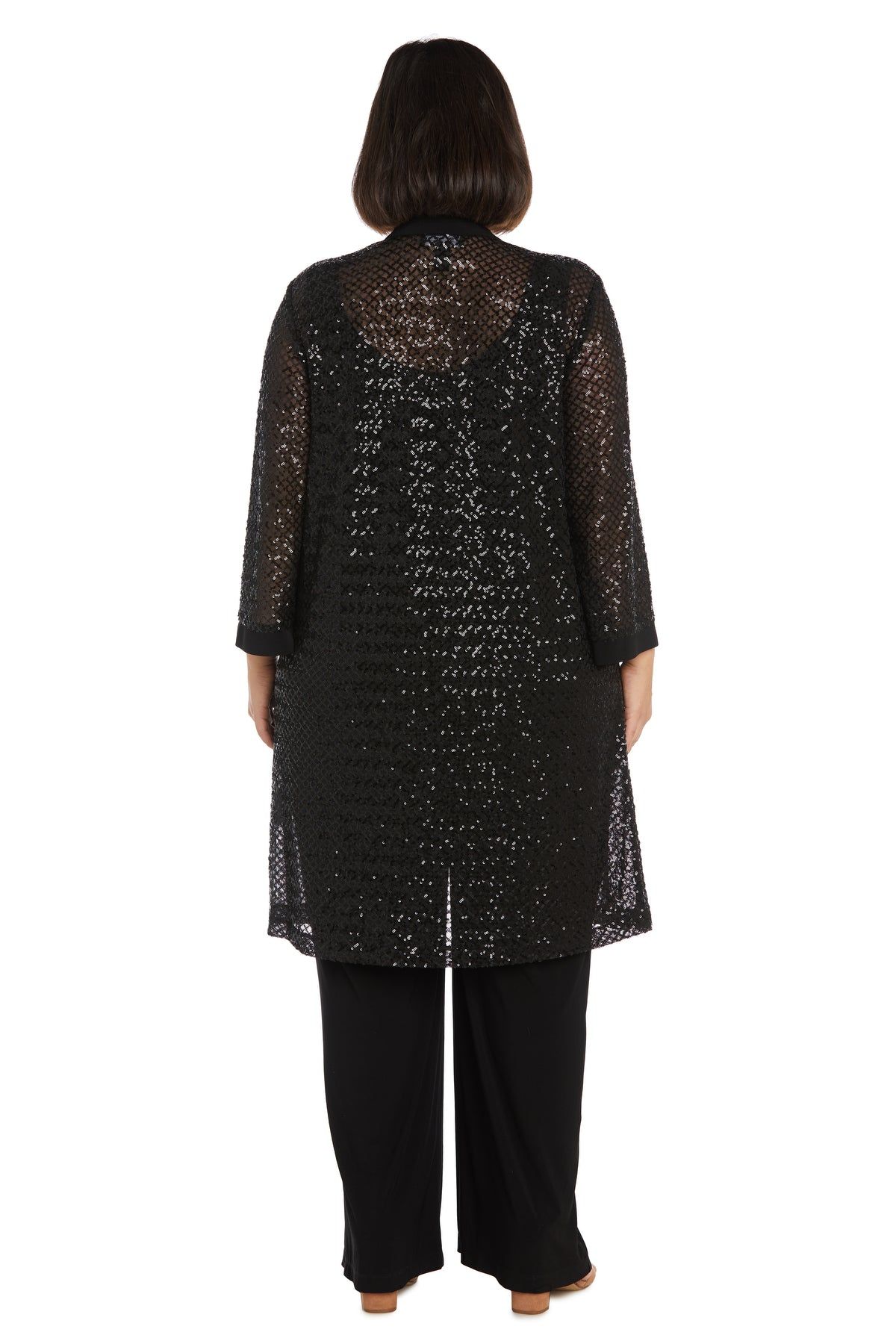 Three-Piece Sequin Pant Set with Matching Jacket - Plus sold by R&M Richards product image thumbnail 2
