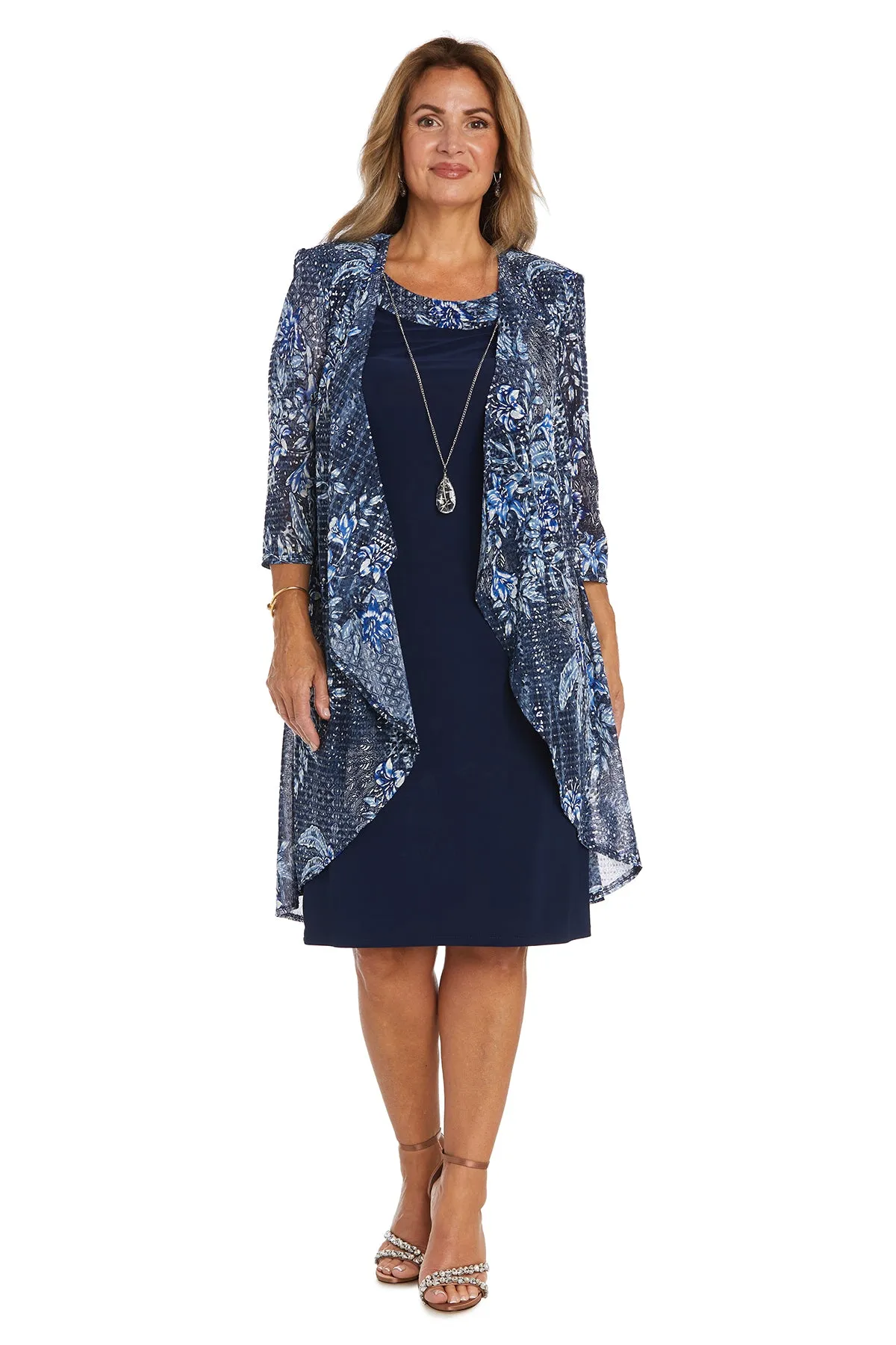 Two-Piece Printed Jacket Dress - Petite sold by R&M Richards