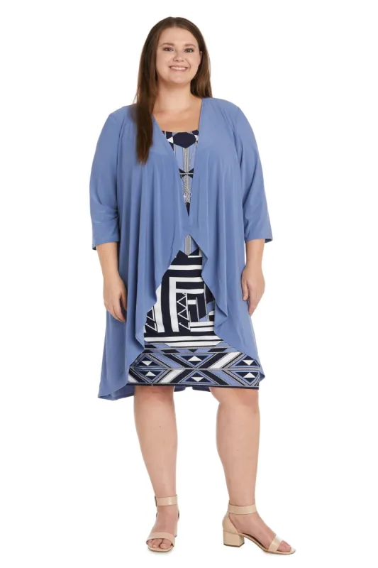 Puff Print Jacket Dress - Plus sold by R&M Richards