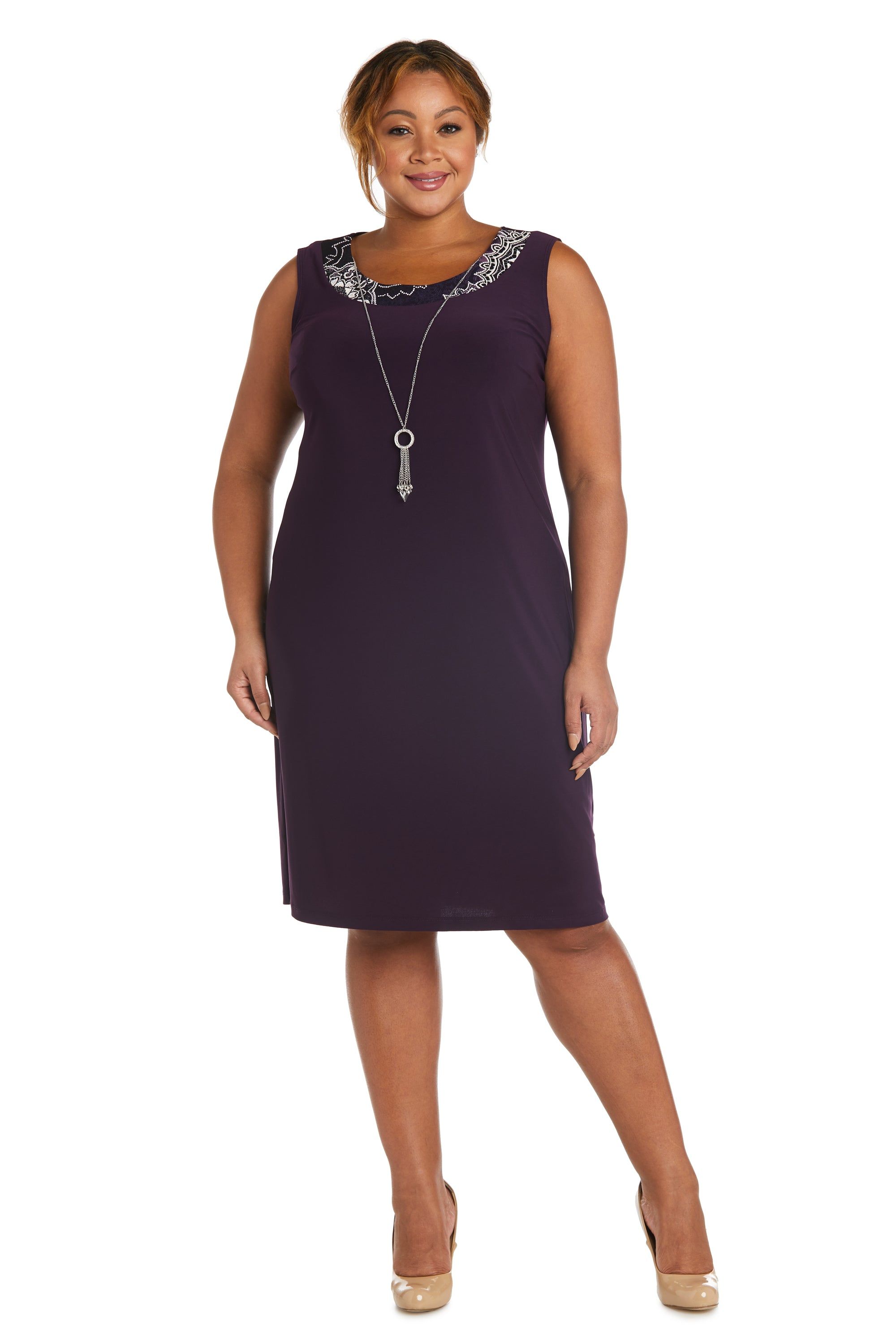 Two-Piece Printed Jacket and Dress Set - Plus sold by R&M Richards product image thumbnail 3