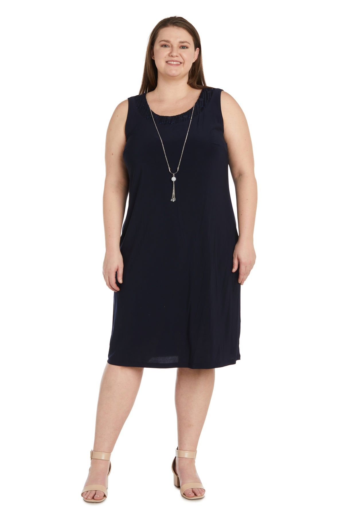 Circle Mesh Patterned Jacket Dress - Plus sold by R&M Richards product image thumbnail 3