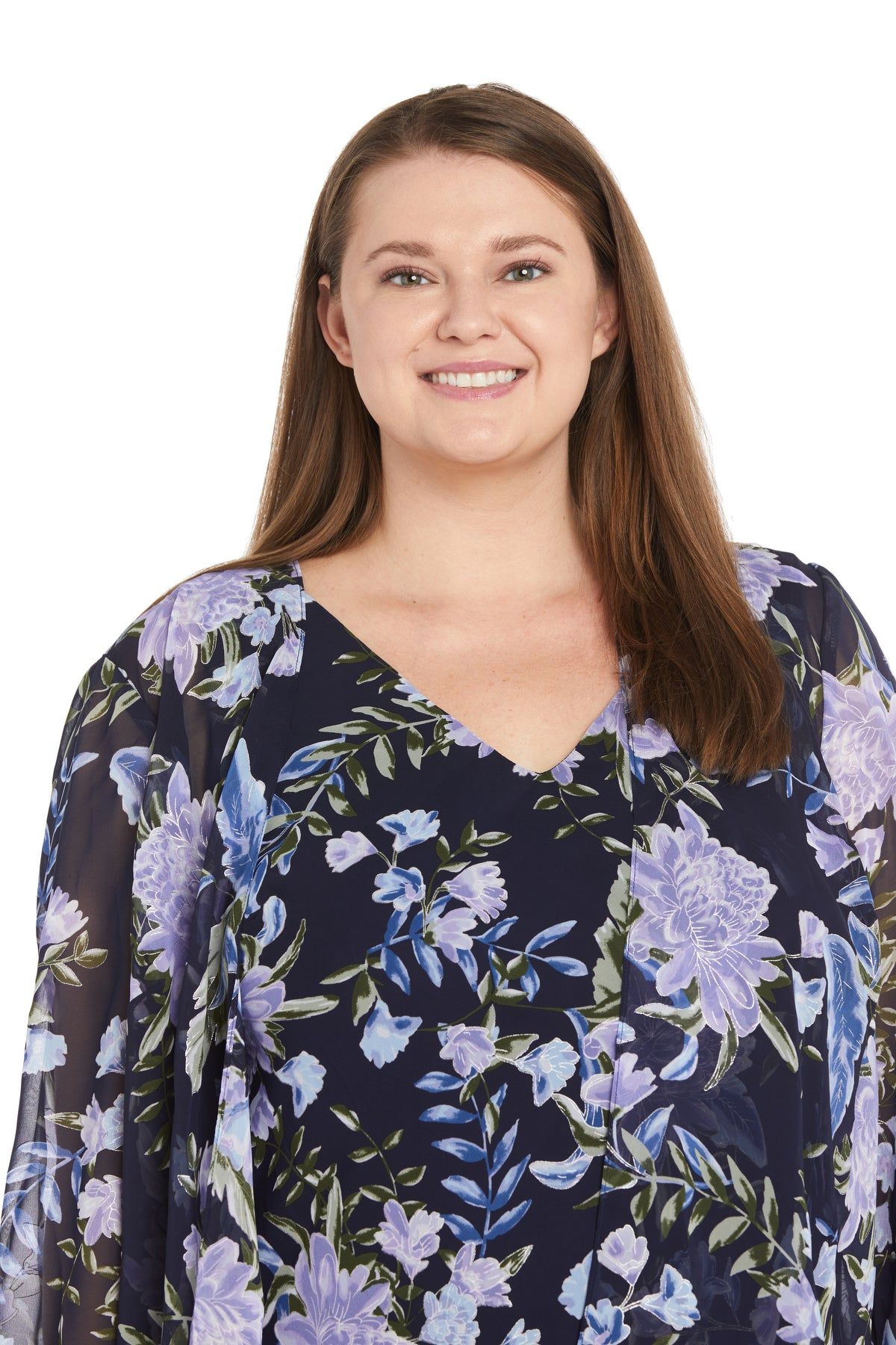 High Low Printed Jacket Dress - Plus sold by R&M Richards product image thumbnail 5