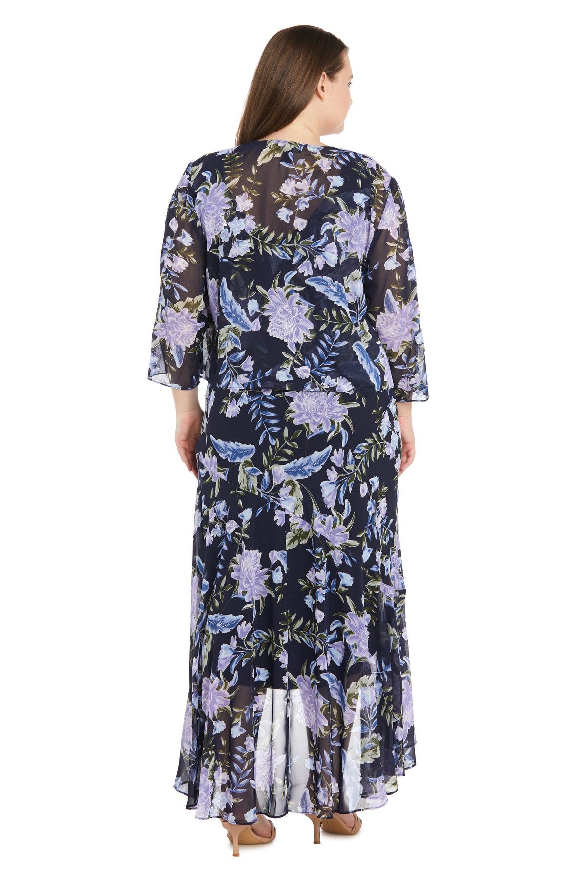 High Low Printed Jacket Dress - Plus sold by R&M Richards product image thumbnail 2