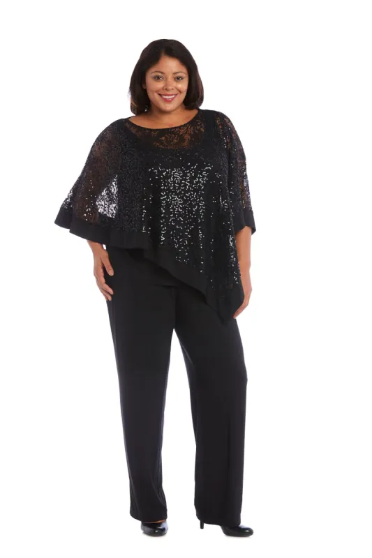 Asymmetric Poncho and Pant Set - Plus sold by R&M Richards