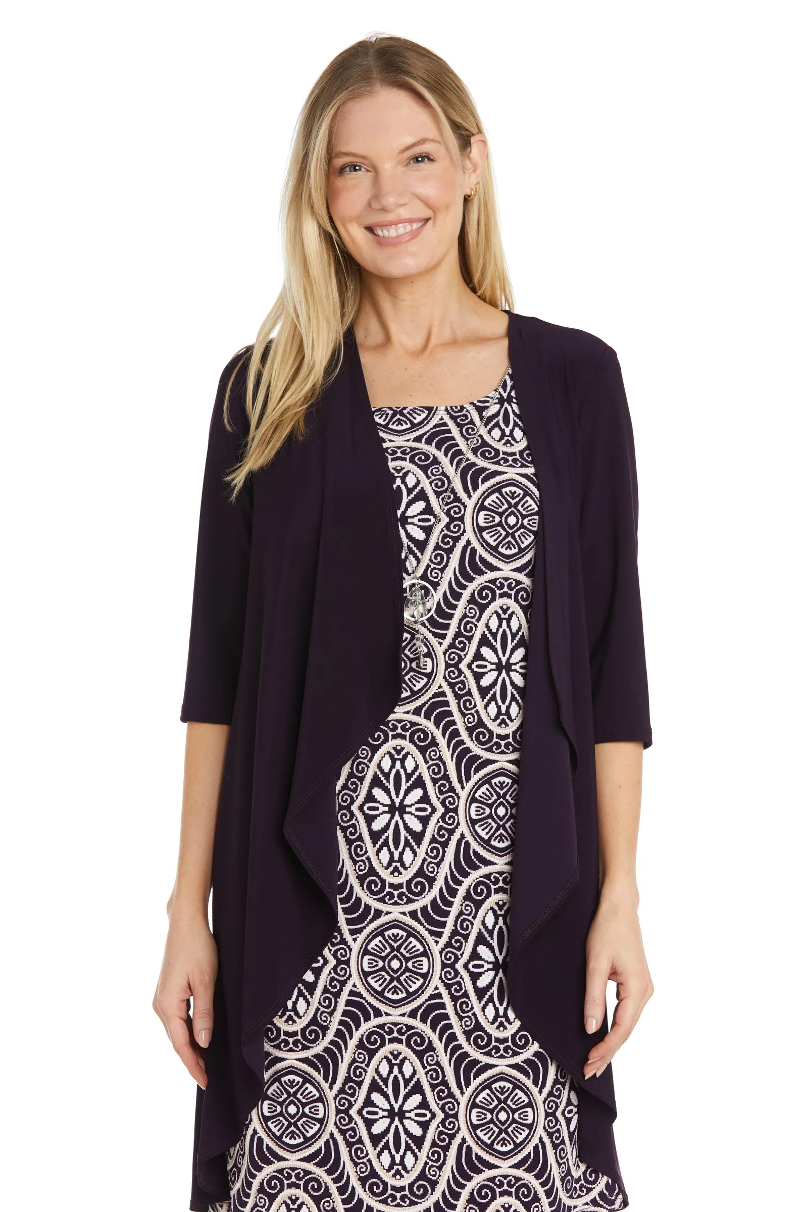 Puff Print Flyaway Jacket Dress - Petite sold by R&M Richards product image thumbnail 5