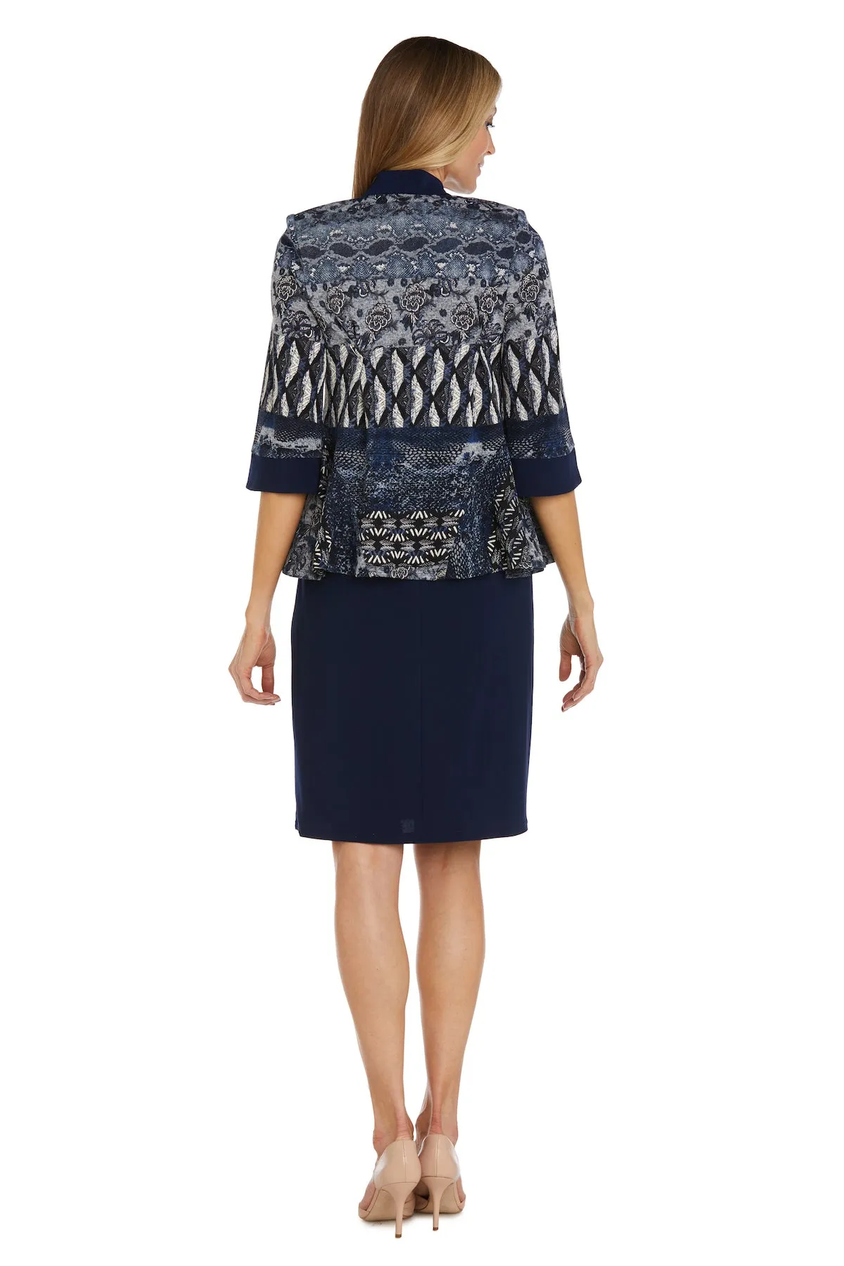 Two Piece Printed Jacket and Dress Set - Petite sold by R&M Richards product image thumbnail 2