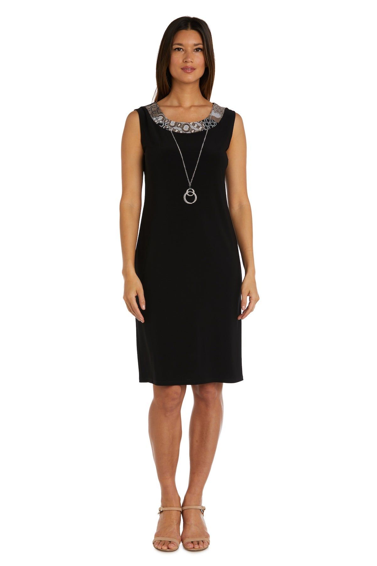 Jacket Dress with Necklace - Petite sold by R&M Richards product image thumbnail 3