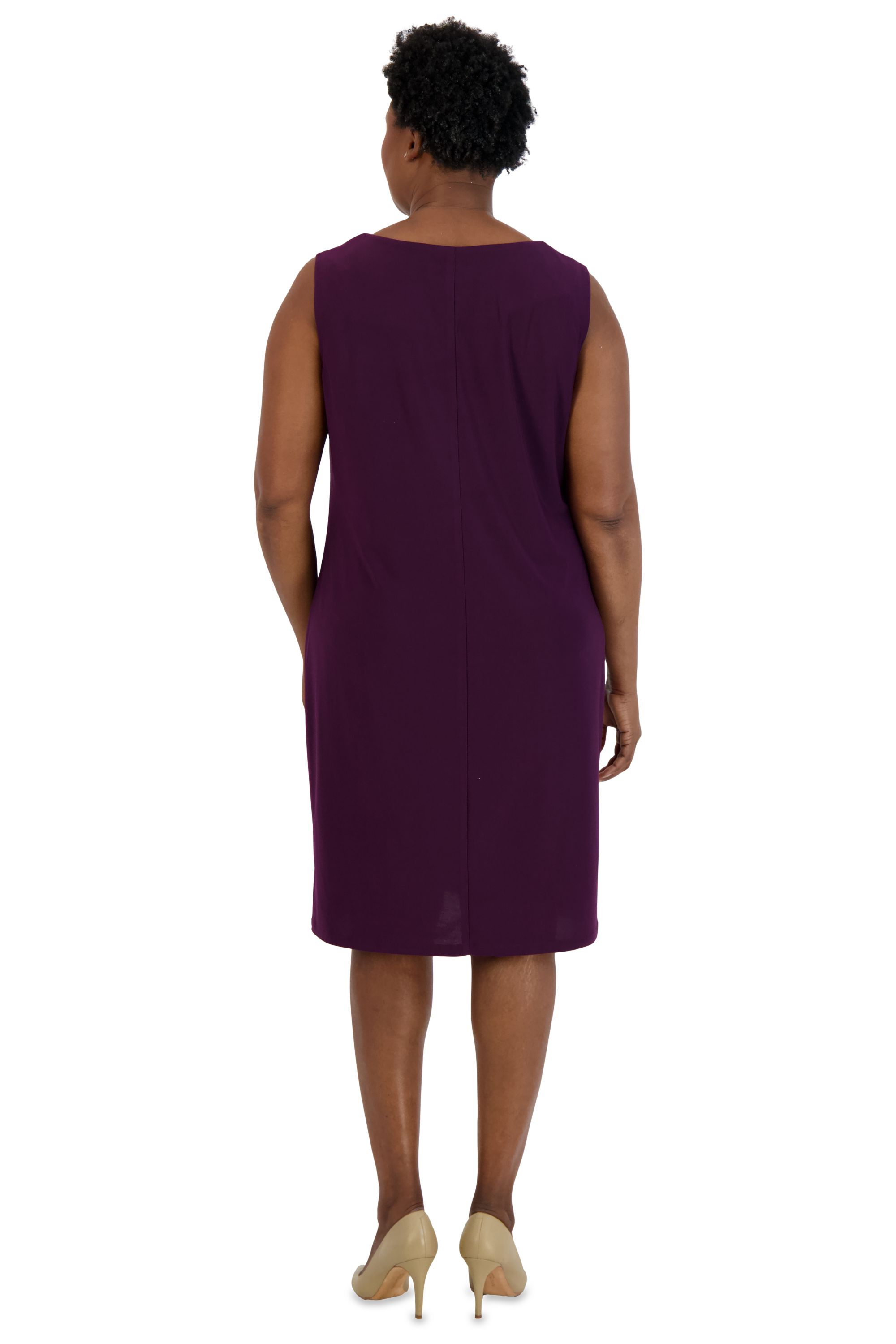 Two-Piece Velvet Jacket and Dress Set - Plus sold by R&M Richards product image thumbnail 4