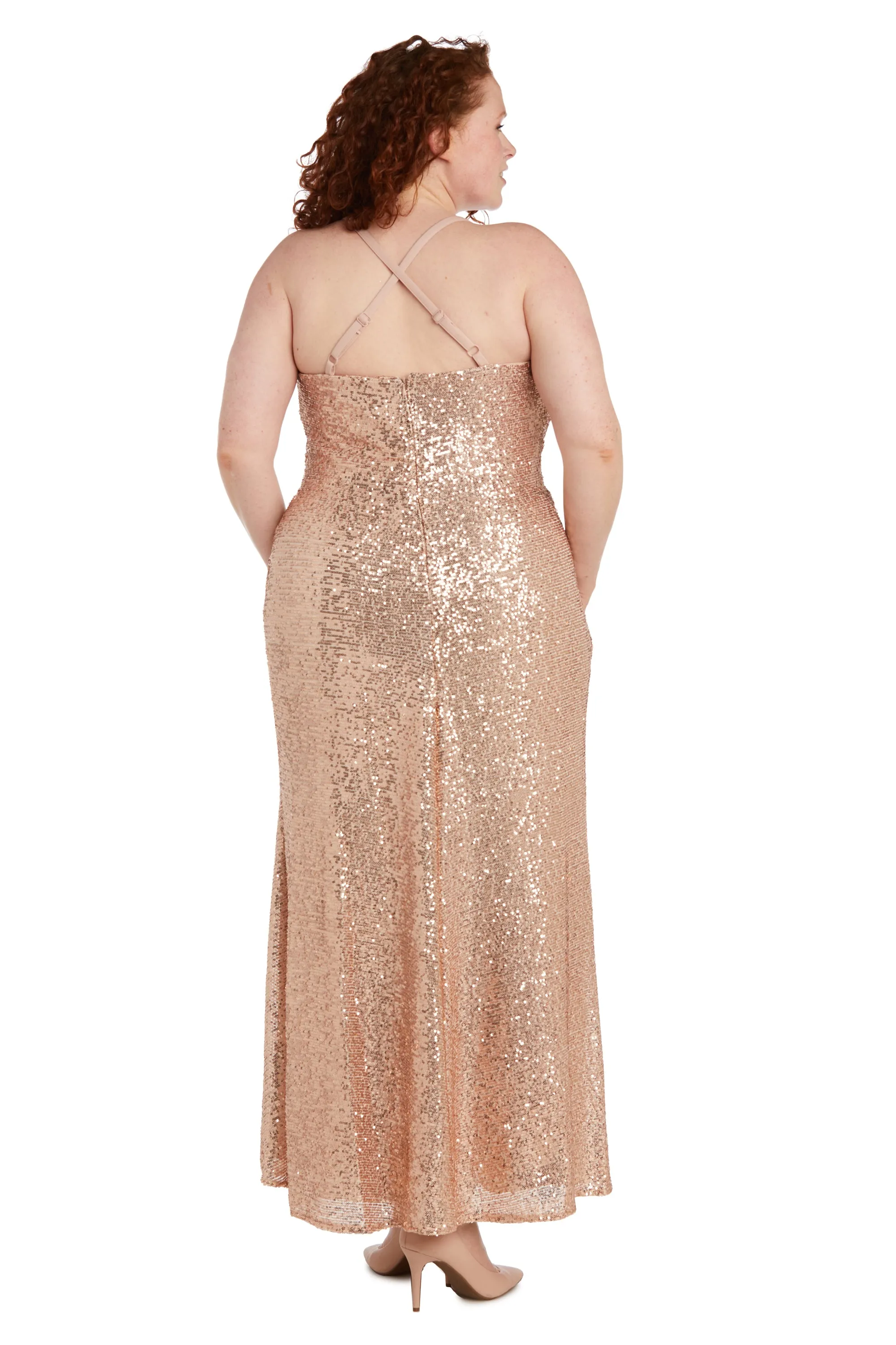 Nightway Shimmer Gown - Plus sold by R&M Richards product image thumbnail 3