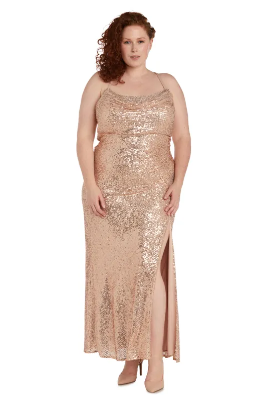Nightway Shimmer Gown - Plus sold by R&M Richards