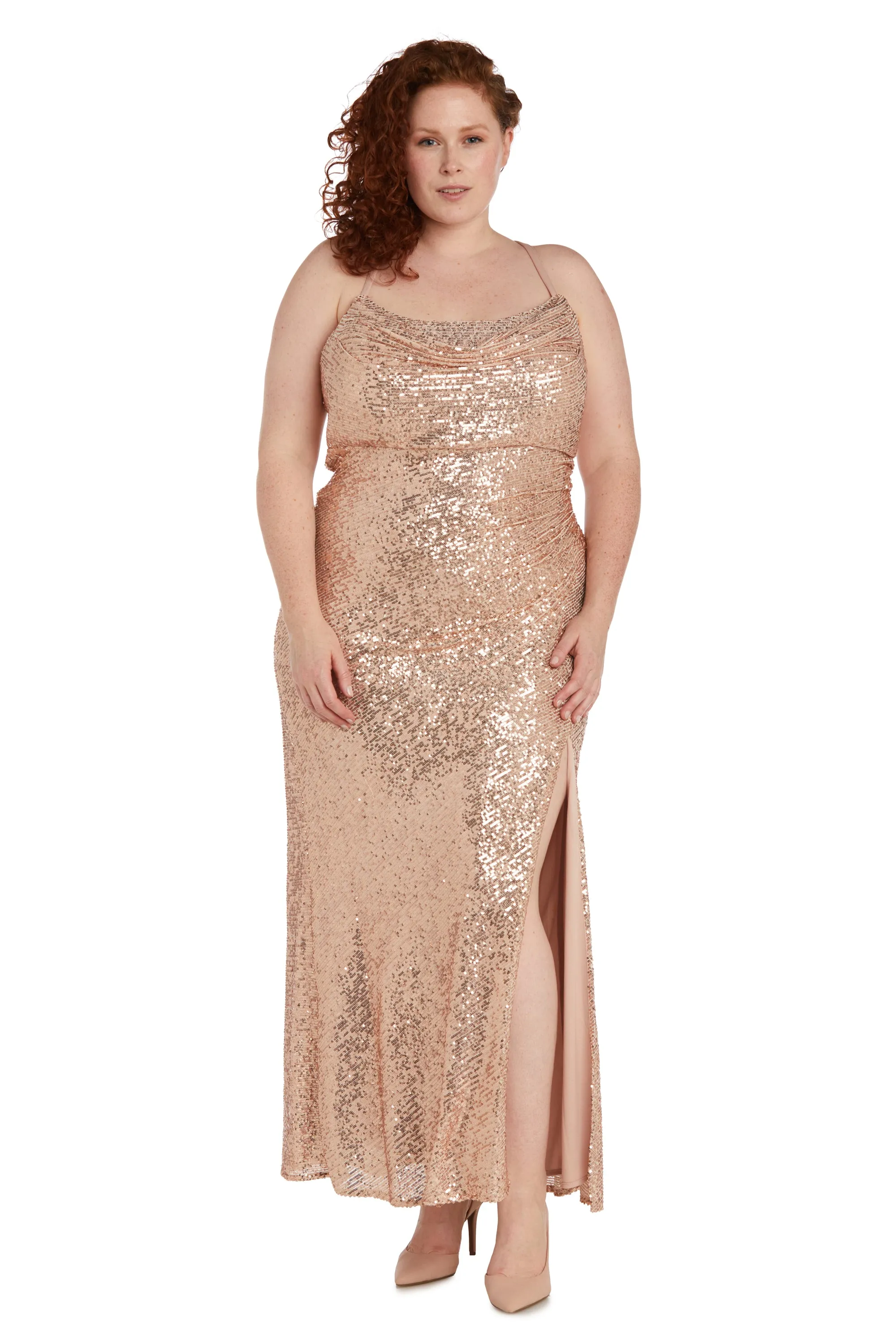 Nightway Shimmer Gown - Plus sold by R&M Richards