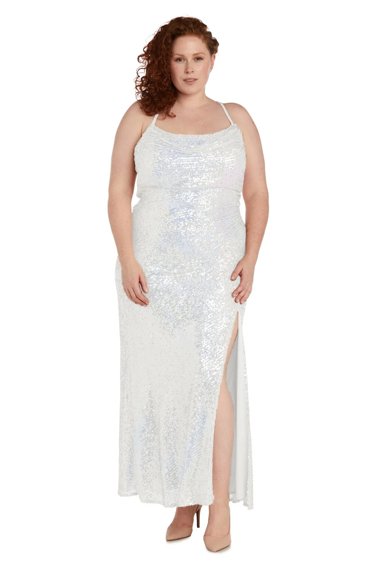 Nightway Shimmer Gown - Plus sold by R&M Richards product image thumbnail 4
