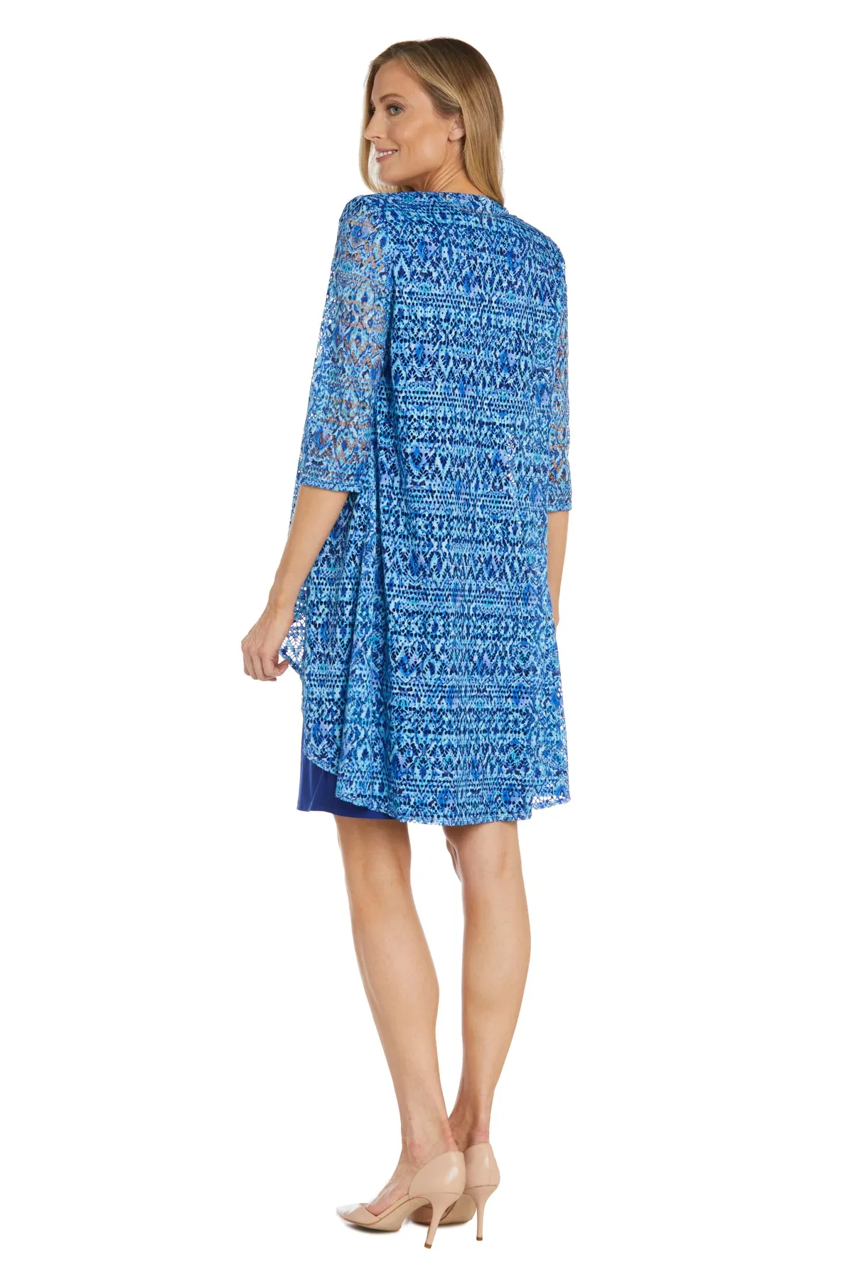 Print Cruise Crochet Daytime Jacket Dress with Detachable Necklace sold by R&M Richards product image thumbnail 2