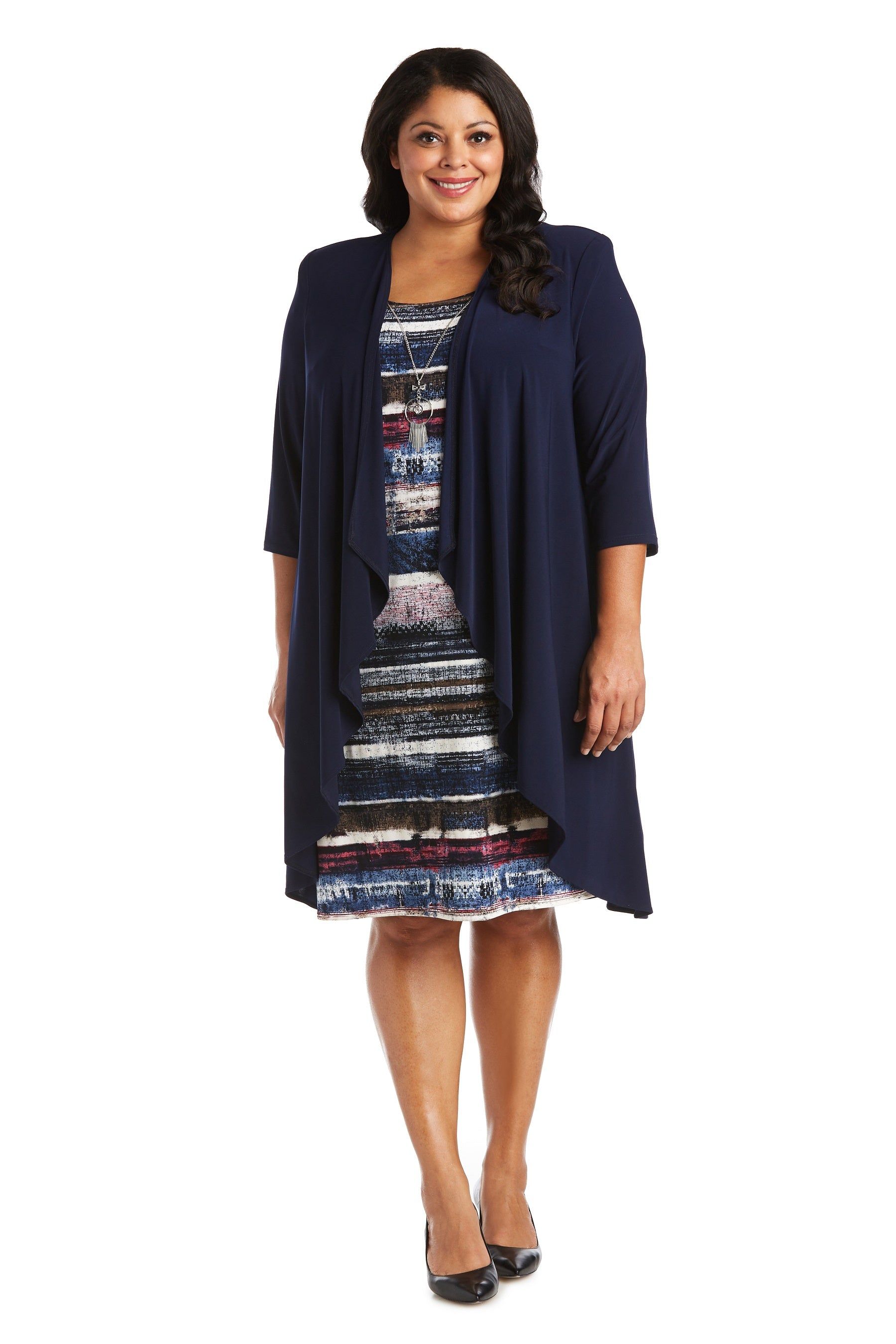 Puff Print Denim Jacket Dress - Plus sold by R&M Richards