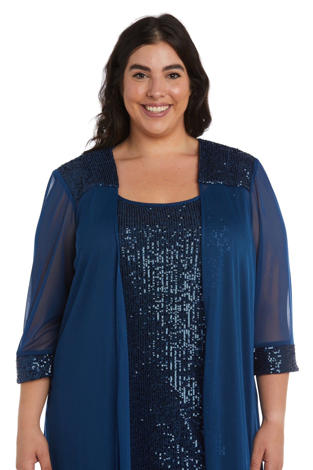 Sequin Chiffon Jacket Dress - Plus sold by R&M Richards product image thumbnail 9
