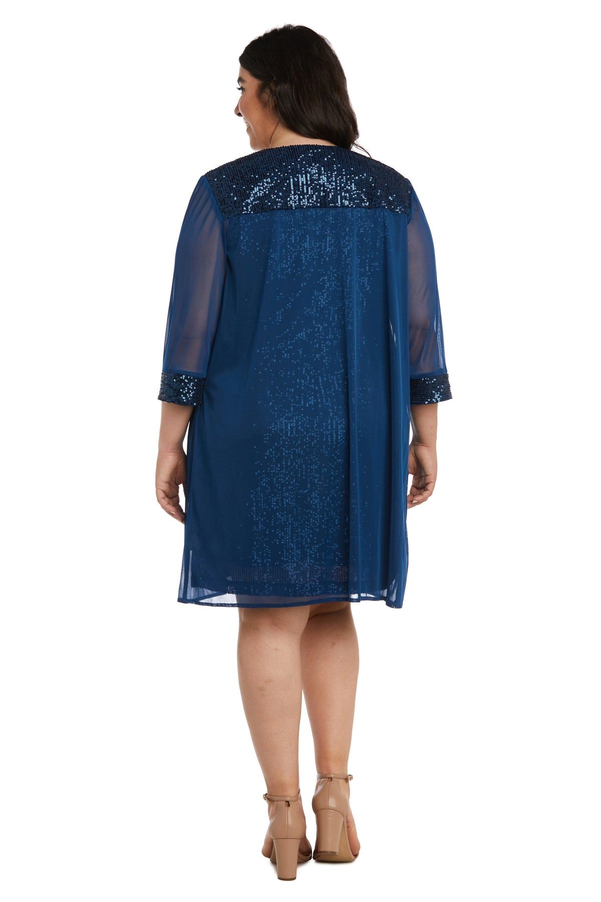 Sequin Chiffon Jacket Dress - Plus sold by R&M Richards product image thumbnail 6