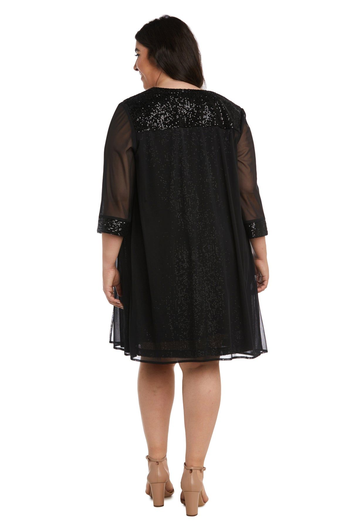 Sequin Chiffon Jacket Dress - Plus sold by R&M Richards product image thumbnail 2