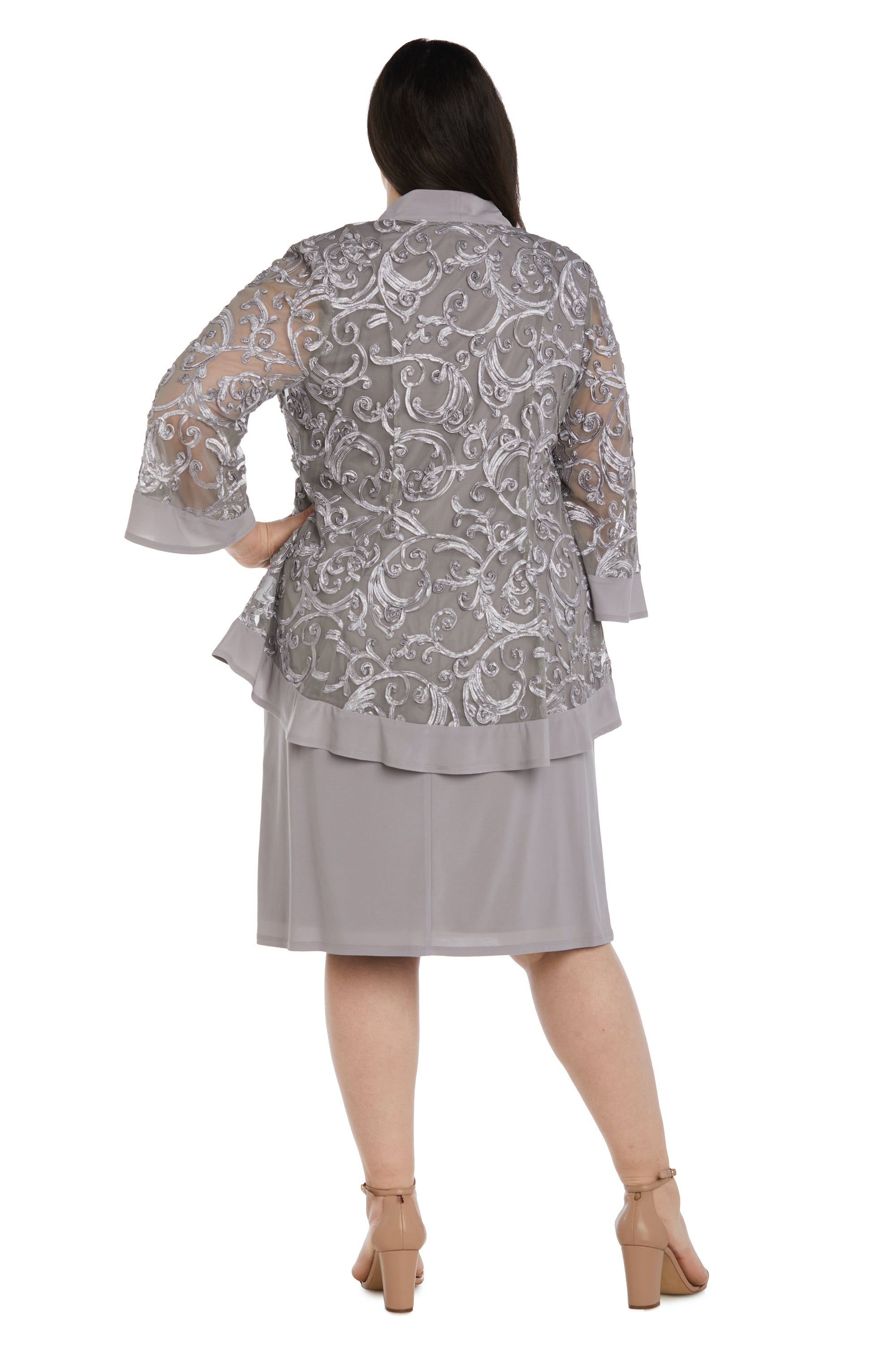 Soutache Dress and Jacket Set with Built In Necklace - Plus sold by R&M Richards product image thumbnail 2