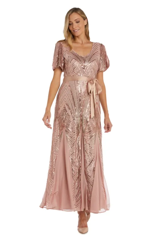 Sequined Embellished Panel Dress - Petite sold by R&M Richards
