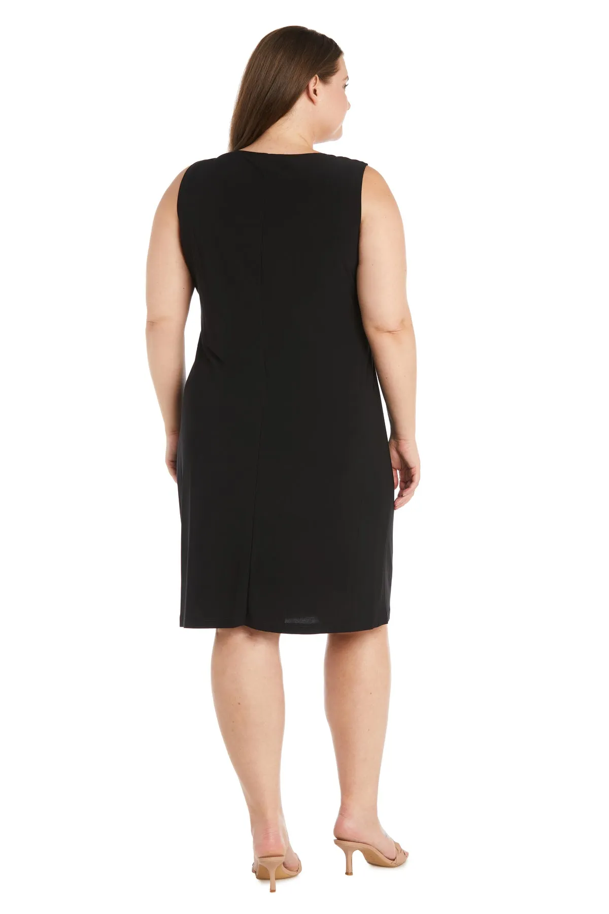 Geometric Pattern Puff Print Jacket Dress - Plus sold by R&M Richards product image thumbnail 4