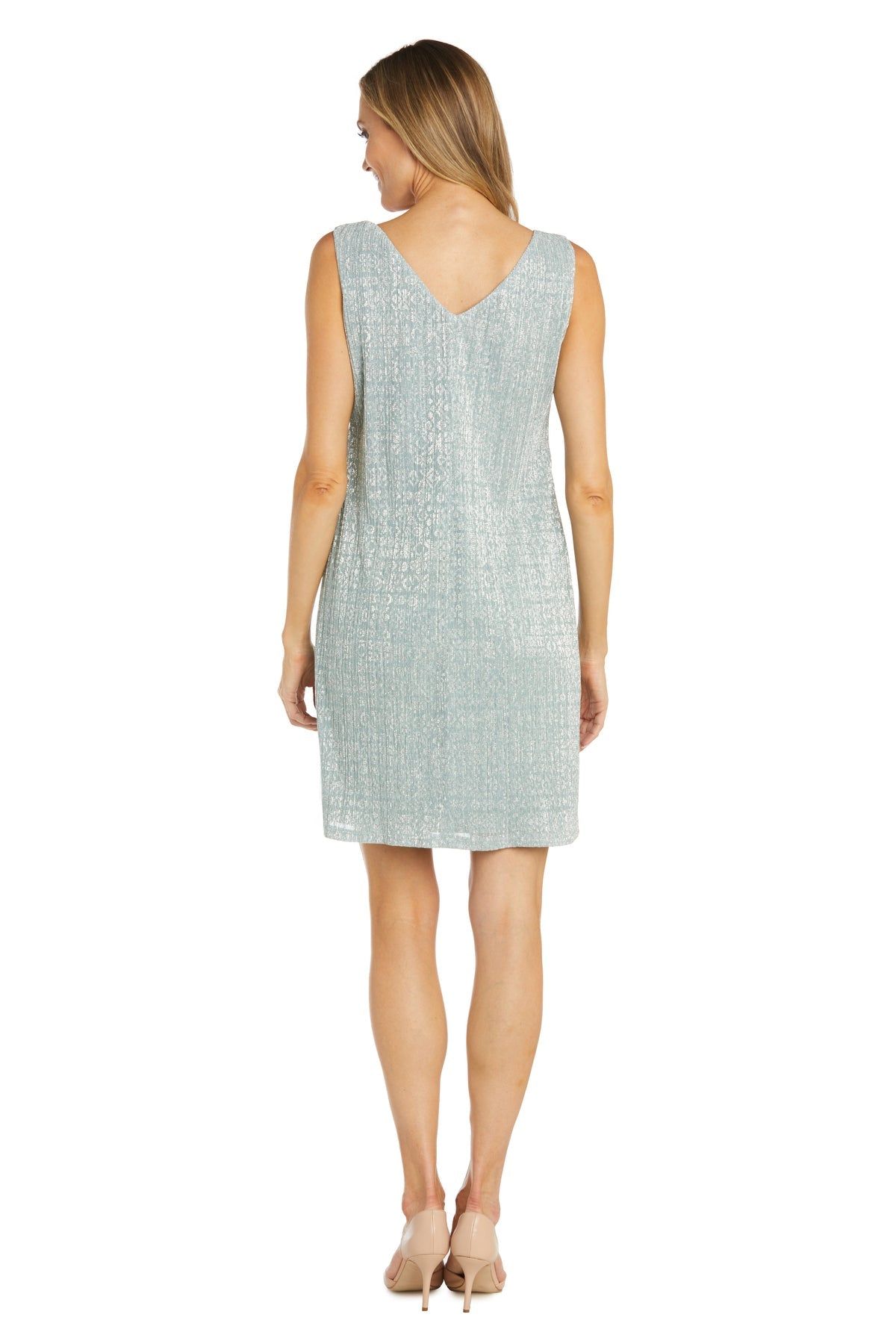 Pleated Jacket Dress With Metallic Sparkle Trim sold by R&M Richards product image thumbnail 4