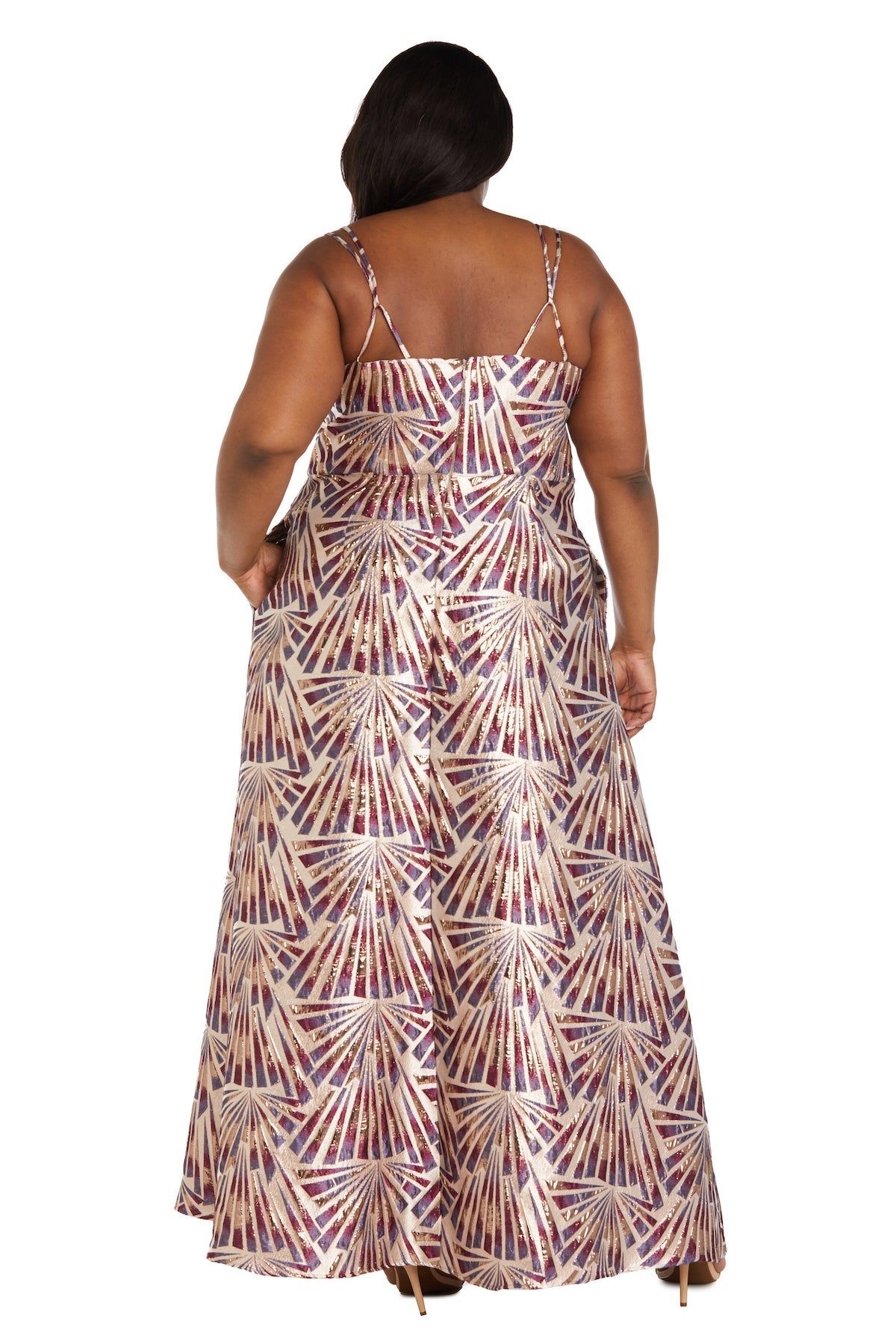 Nightway Metallic Full Skirt Gown - Plus sold by R&M Richards product image thumbnail 2