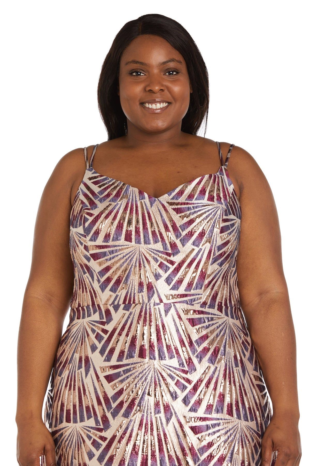 Nightway Metallic Full Skirt Gown - Plus sold by R&M Richards product image thumbnail 3