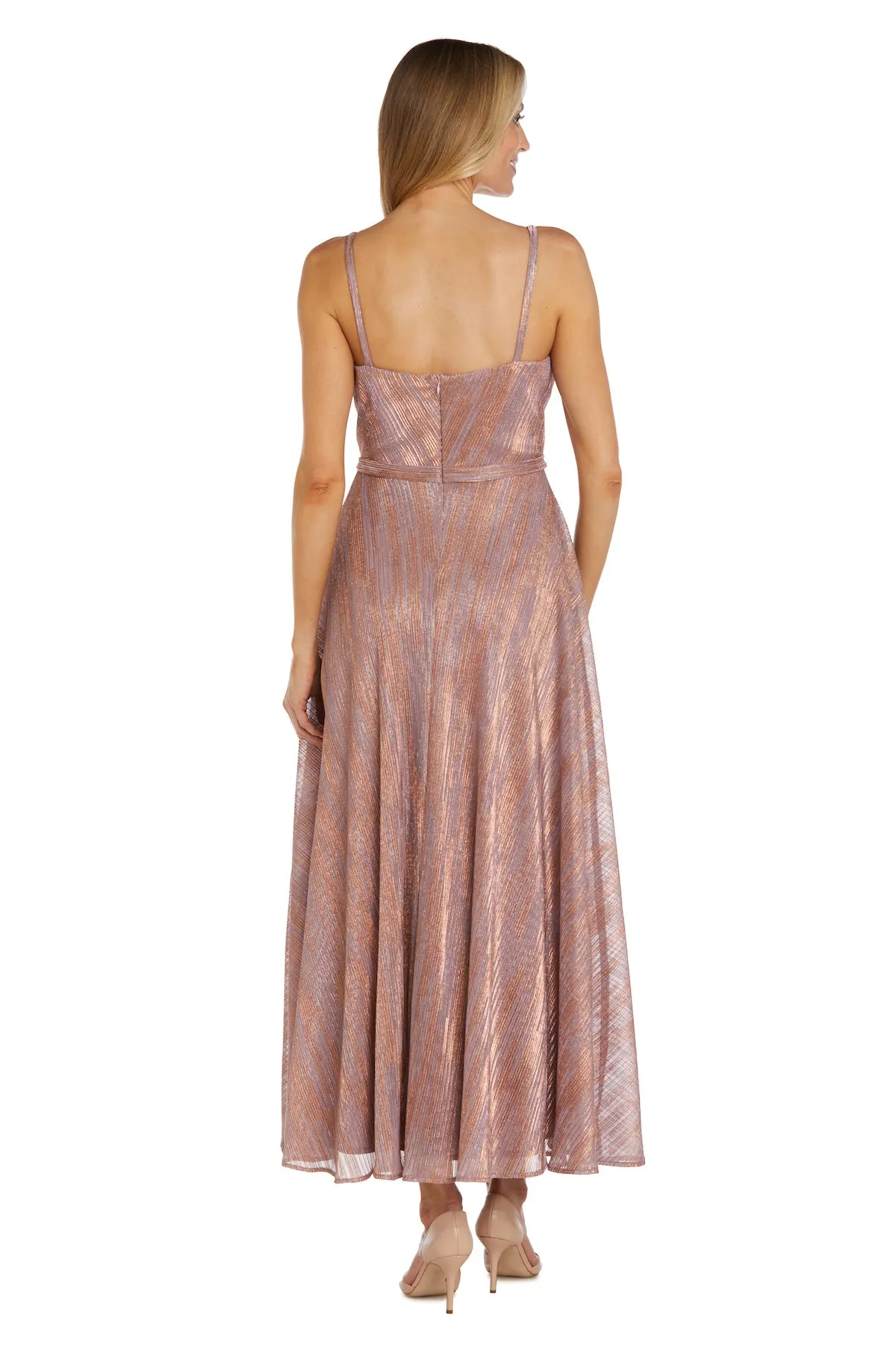 Mauve Metallic Side Tie Wrap Dress - Petite sold by R&M Richards product image thumbnail 2