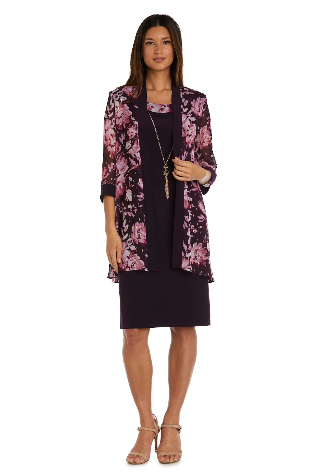 Two Piece Printed Floral Jacket and Dress Set sold by R&M Richards