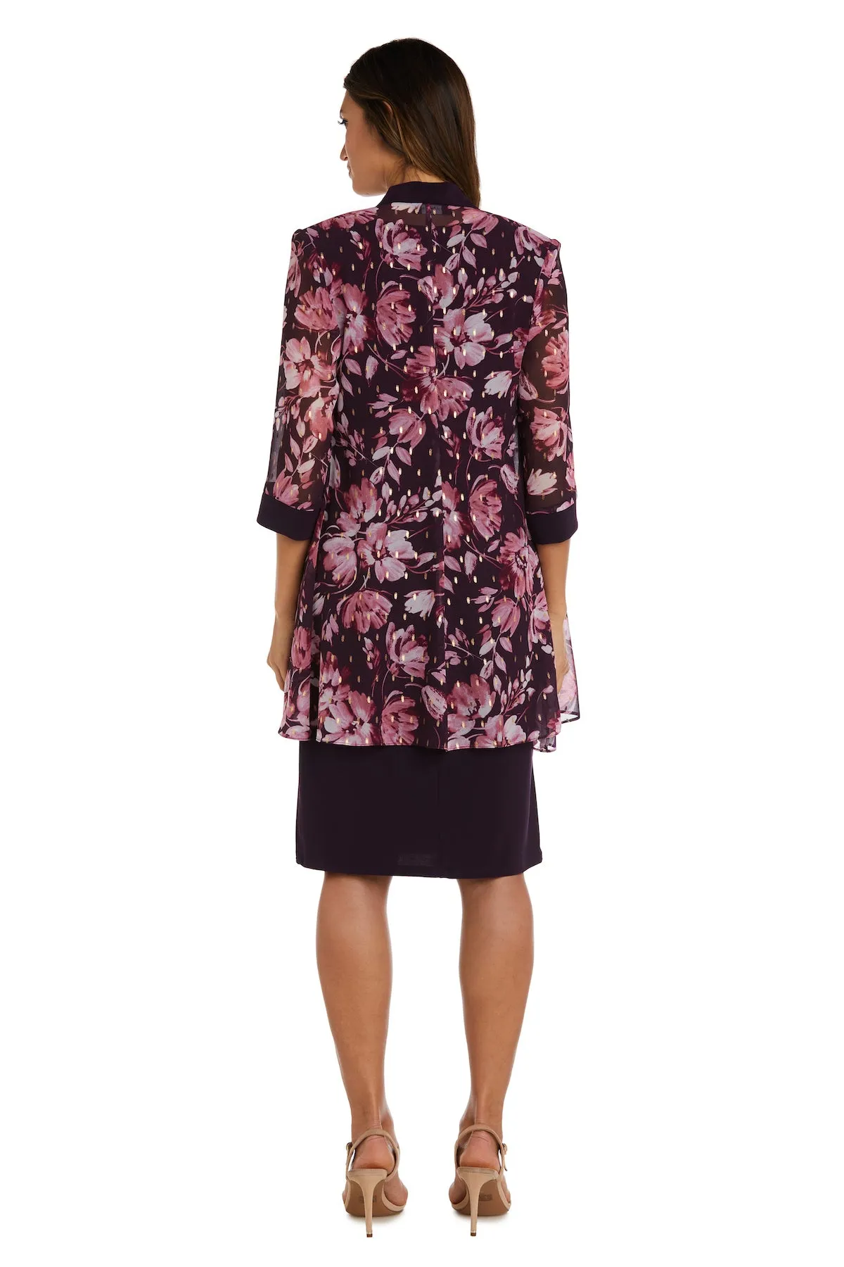 Two Piece Printed Floral Jacket and Dress Set sold by R&M Richards product image thumbnail 2