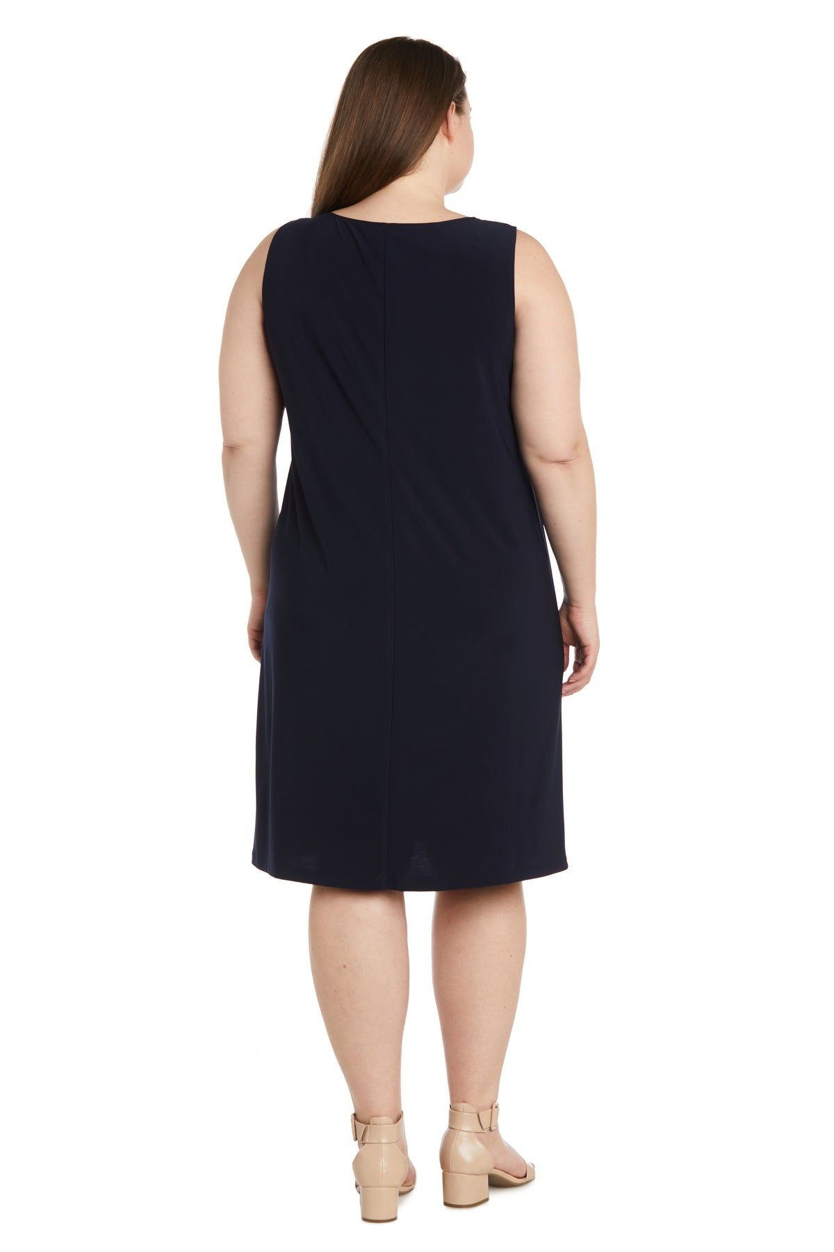 Laced Jacket Dress With Feather Contrast Print - Plus sold by R&M Richards product image thumbnail 4