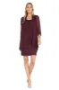 Pleated Glitter Jacket Dress with Rhinestone Neckline sold by R&M Richards