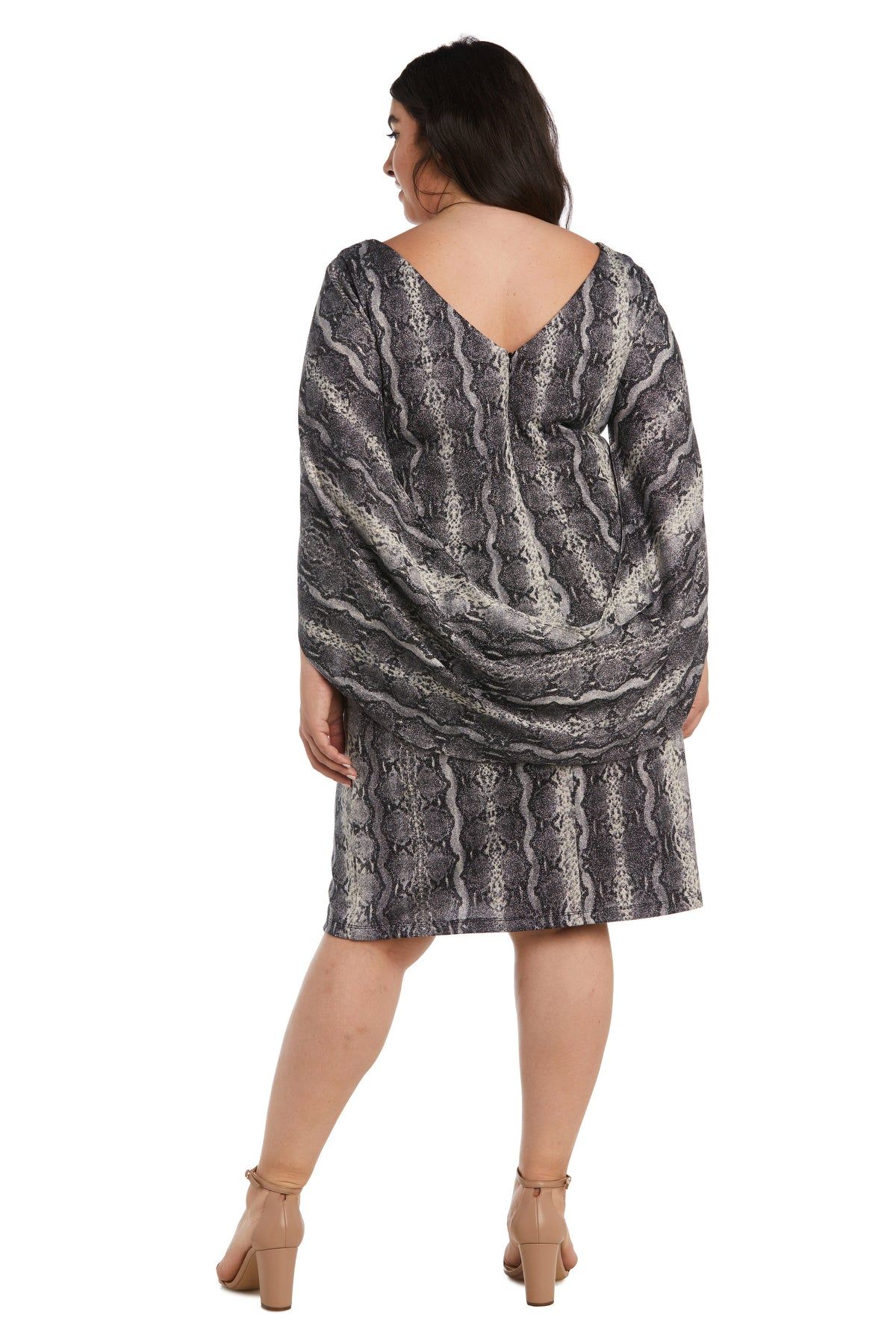 Back Drape Sleeve and Side Drape Dress-Plus sold by R&M Richards product image thumbnail 2