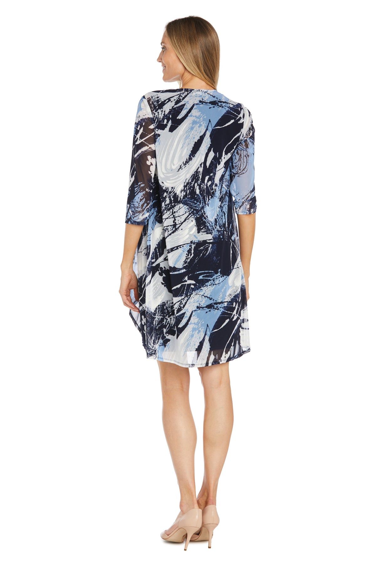 Printed Jacket Dress With Sparkling Necklace - Petite sold by R&M Richards product image thumbnail 2