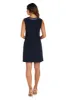 Two Piece Dress with Metallic Pattern Neckline and Jacket with Sheer Sleeves sold by R&M Richards