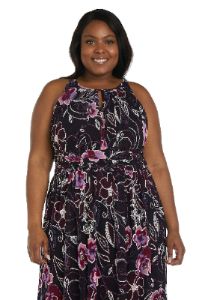 Puff Print High Low Dress - Plus sold by R&M Richards