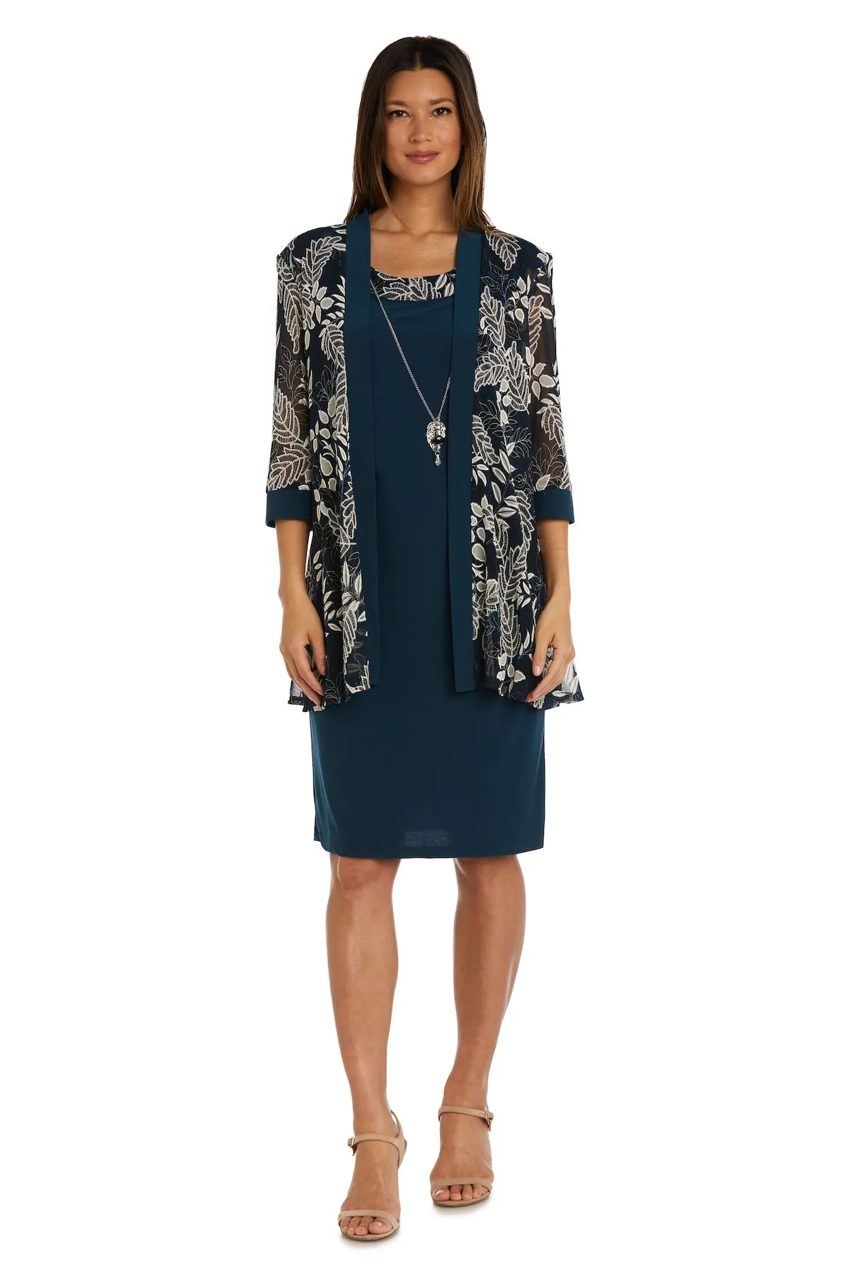 Jacket Dress With Necklace - Petite sold by R&M Richards