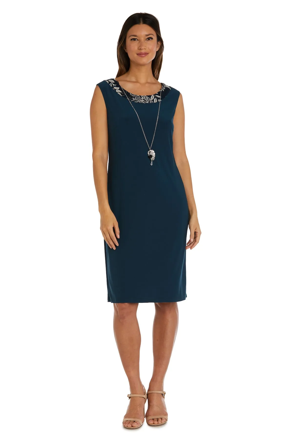 Jacket Dress With Necklace - Petite sold by R&M Richards product image thumbnail 3