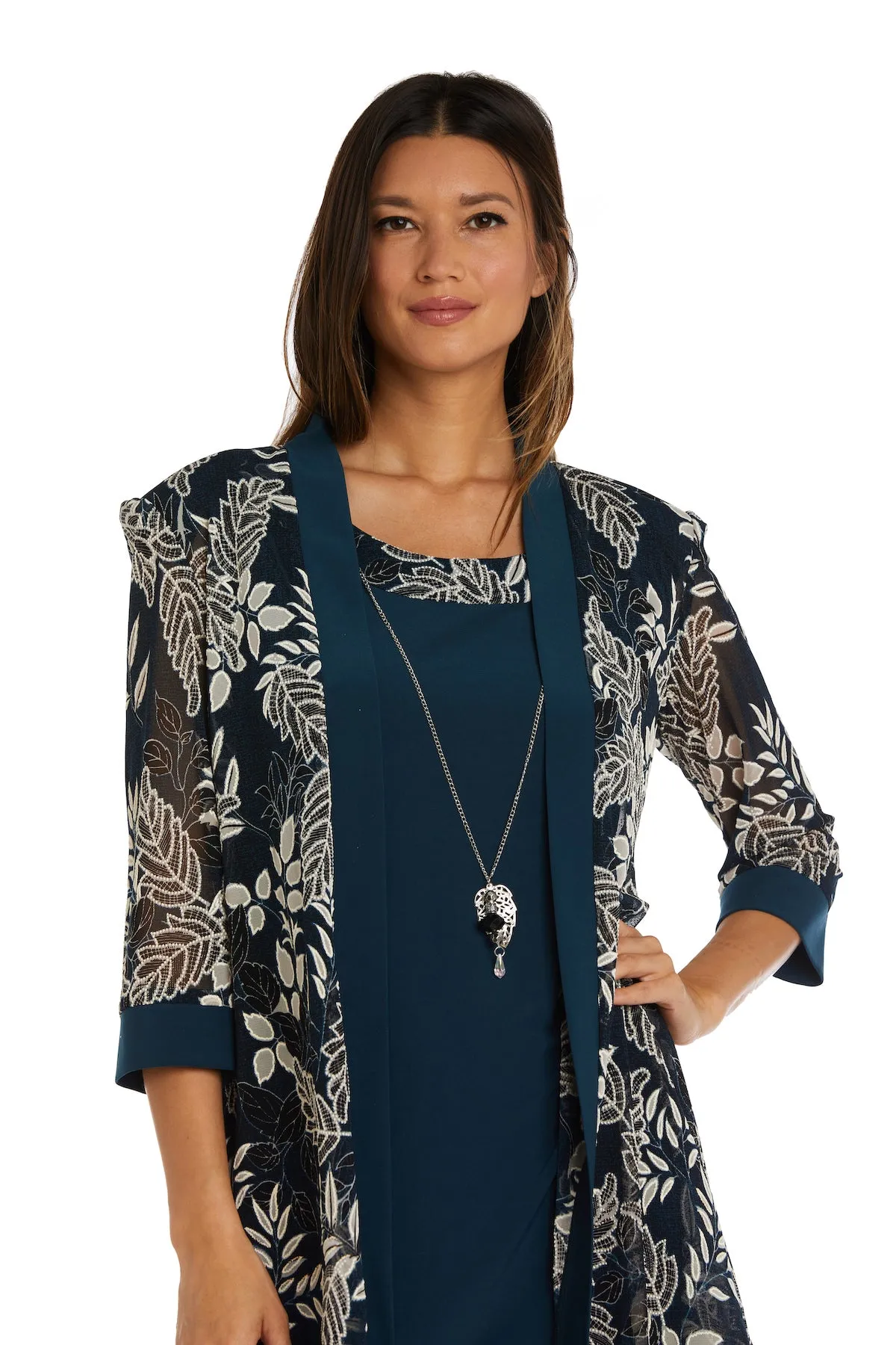 Jacket Dress With Necklace - Petite sold by R&M Richards product image thumbnail 5
