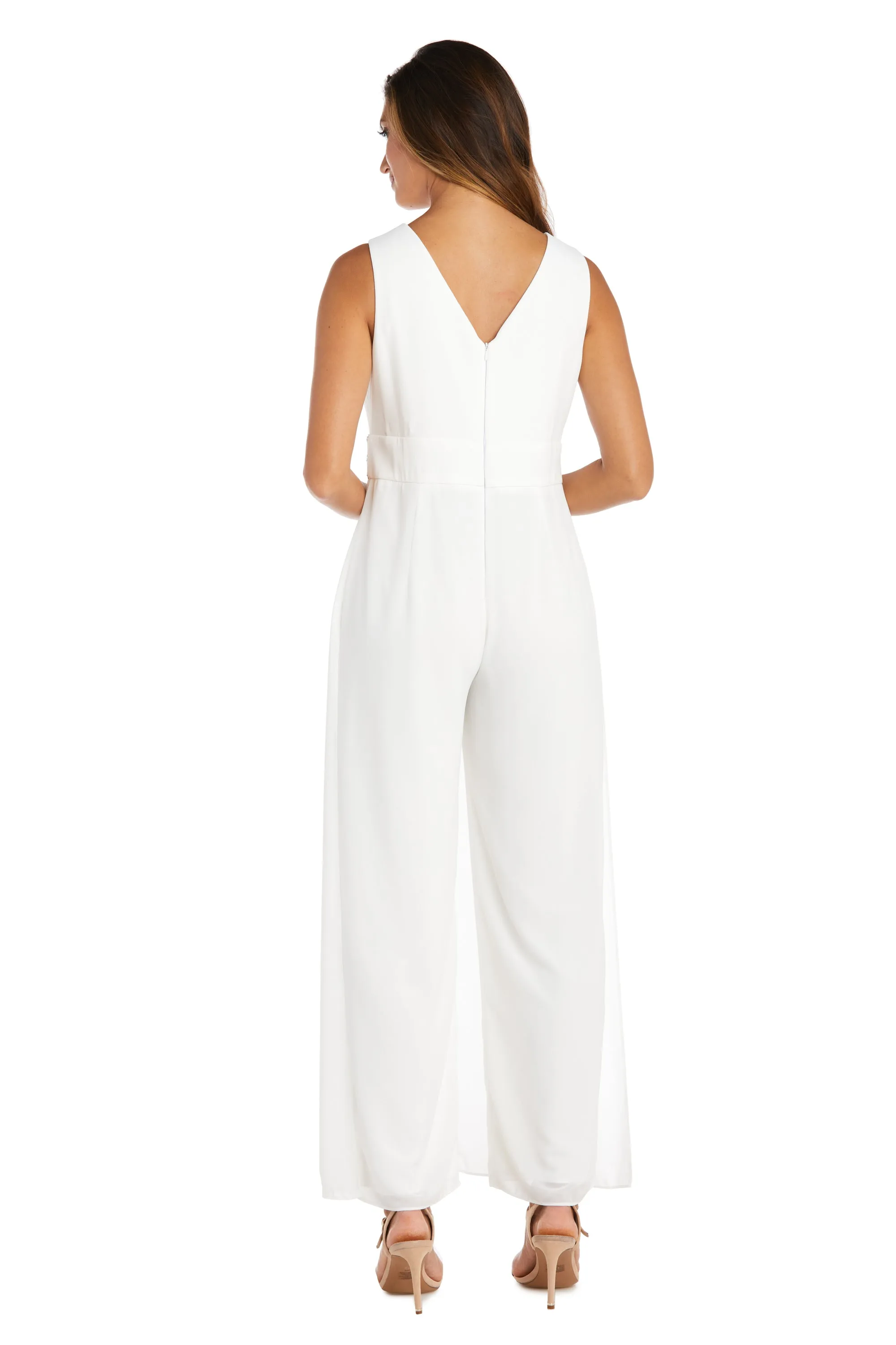 Wrap Front Panel Jumpsuit with Rhinestone Waist Detail sold by R&M Richards product image thumbnail 2