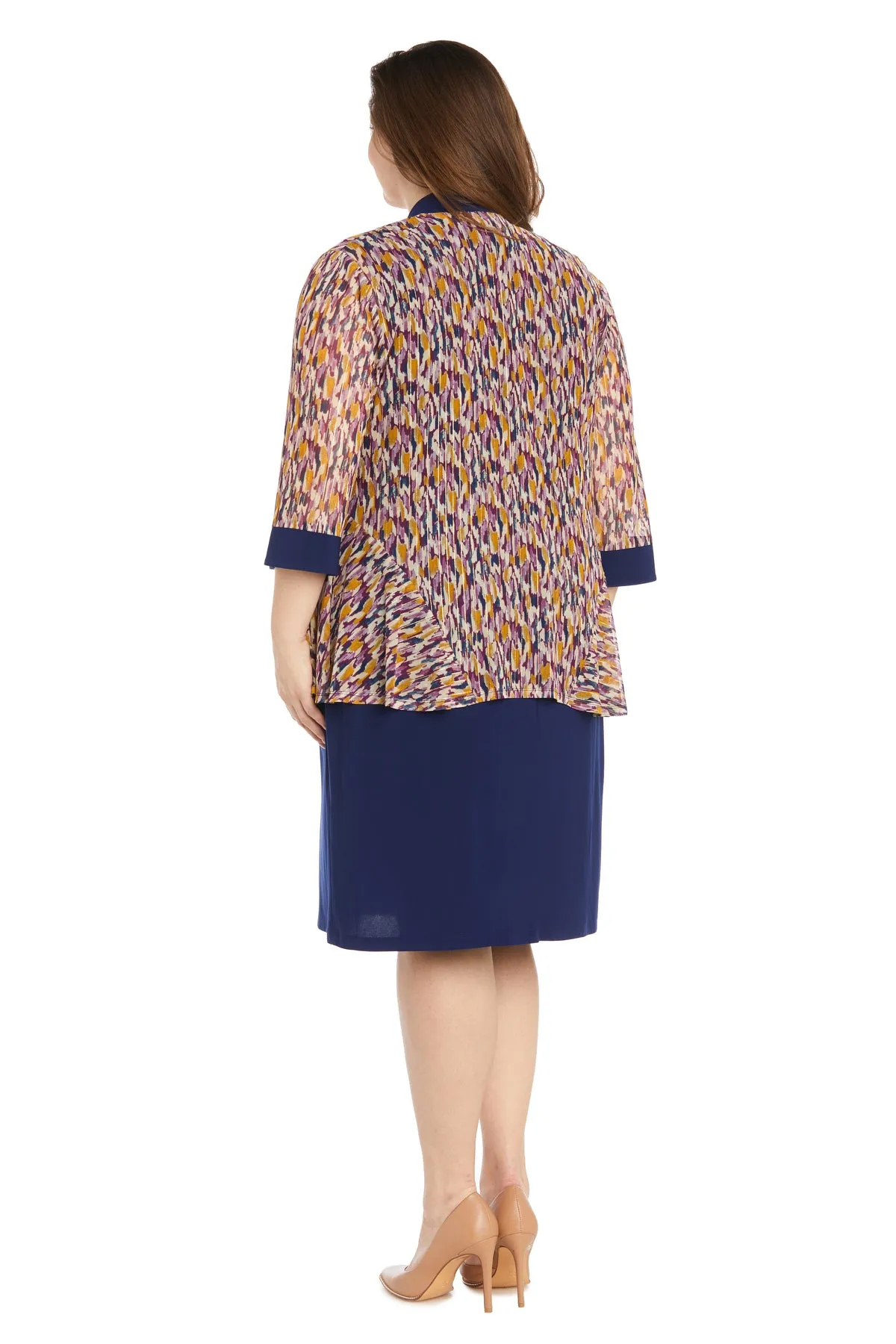 Printed Chiffon Jacket Dress - Plus sold by R&M Richards product image thumbnail 2