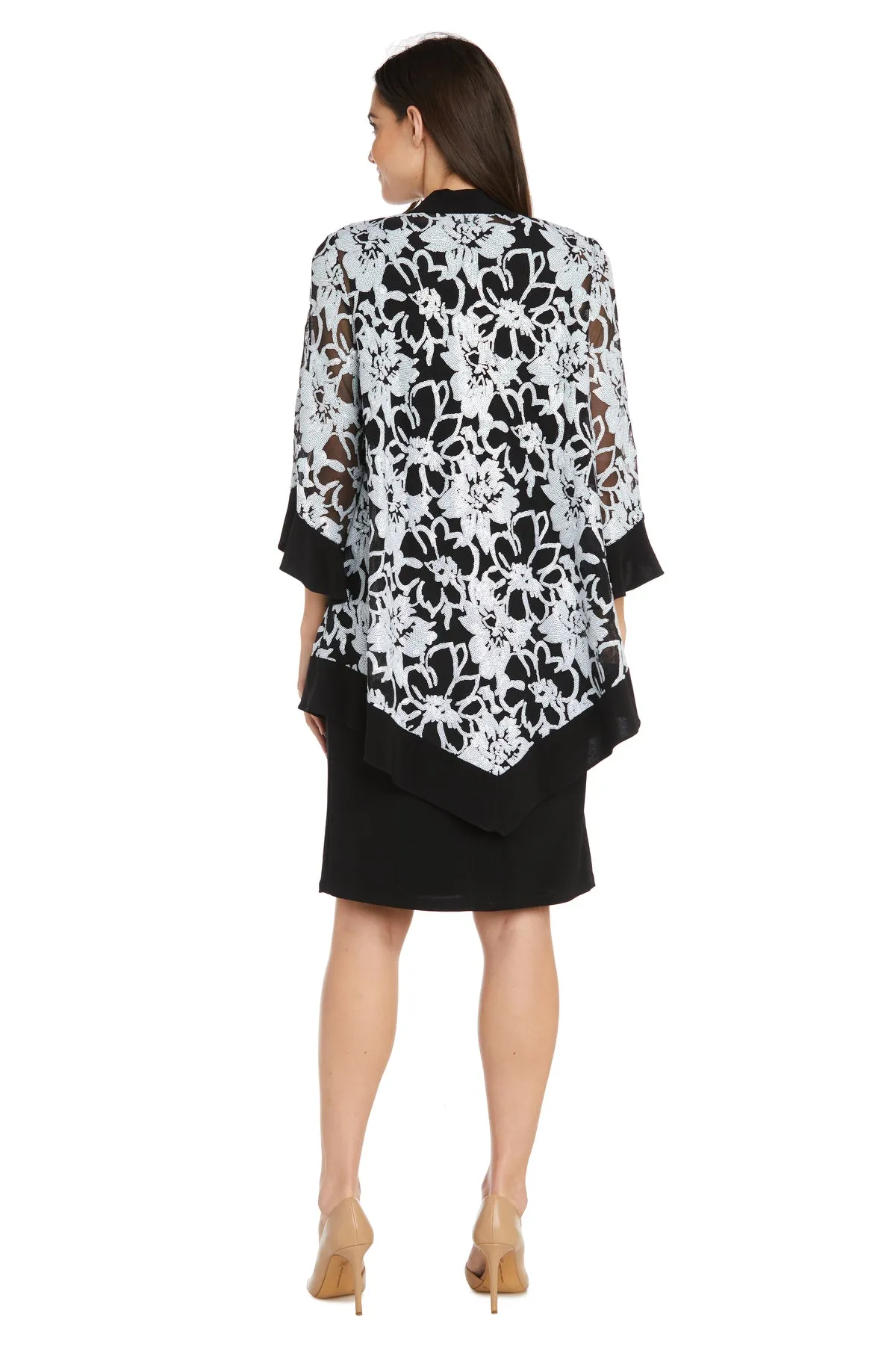 Sequin Floral Printed Jacket Dress sold by R&M Richards product image thumbnail 2