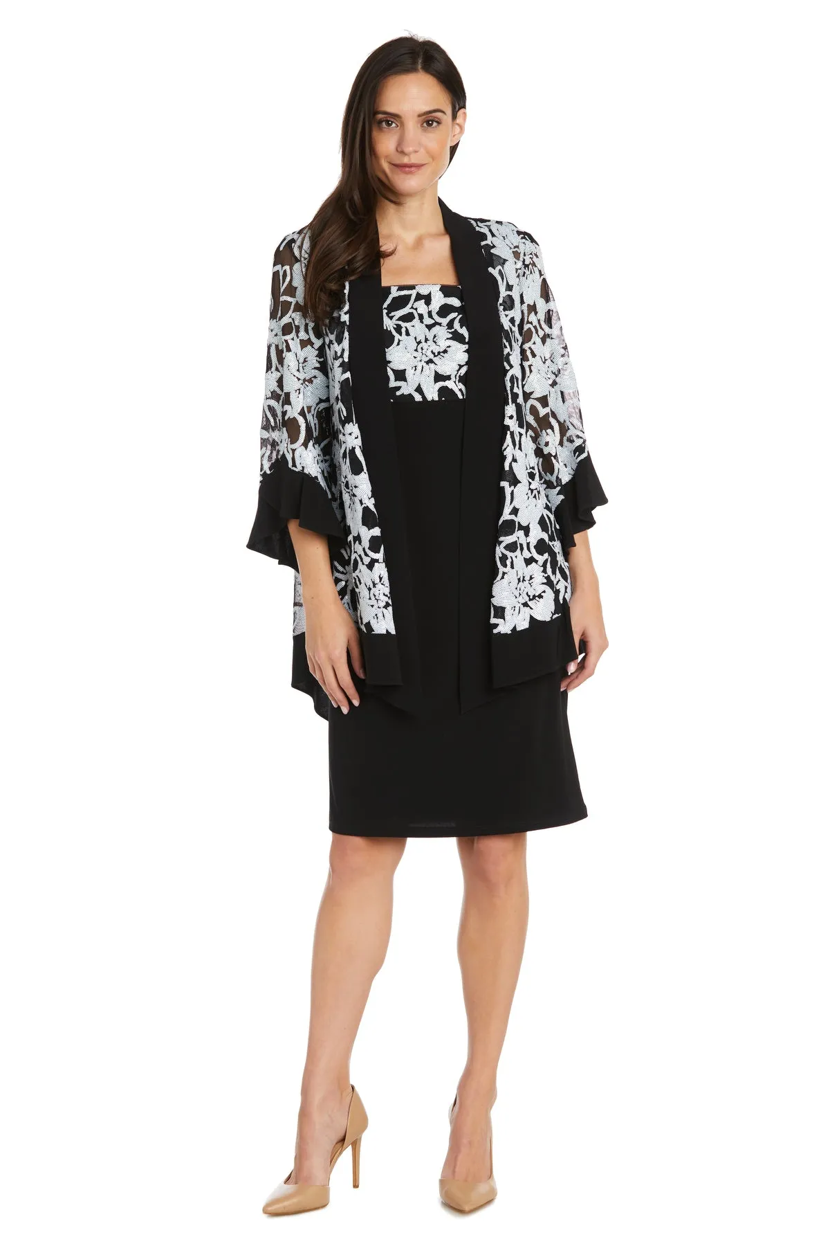 Sequin Floral Printed Jacket Dress sold by R&M Richards