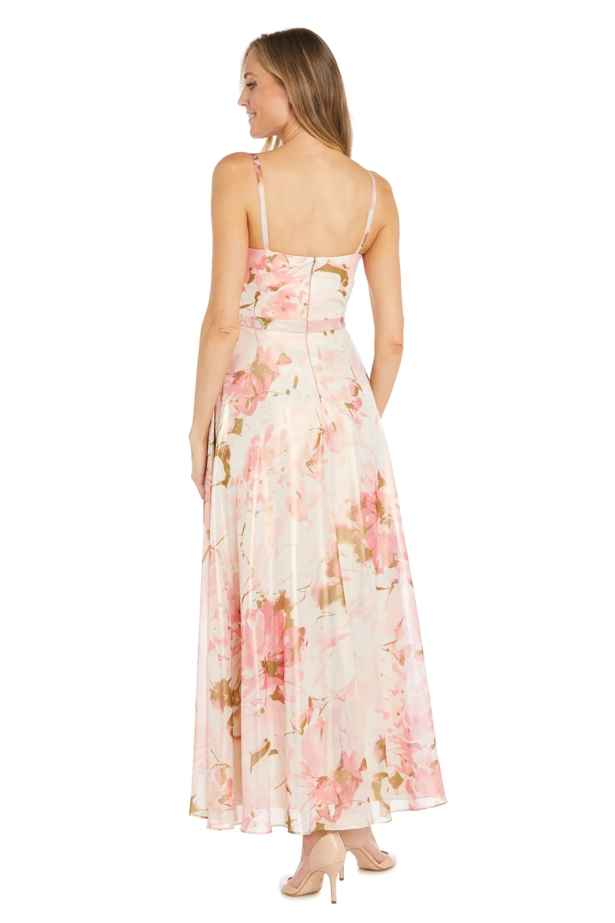 Elegant Floral Metallic Flowy Wrap Dress sold by R&M Richards product image thumbnail 2