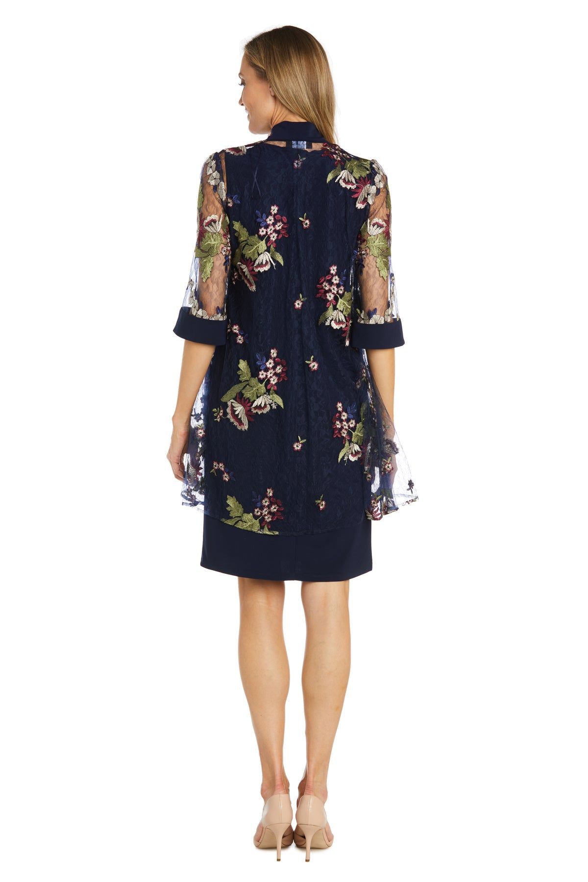 Two Piece Floral Mesh Jacket Dress sold by R&M Richards product image thumbnail 2