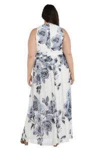 Halter Maxi Dress with Rhinestone Waist - Plus sold by R&M Richards