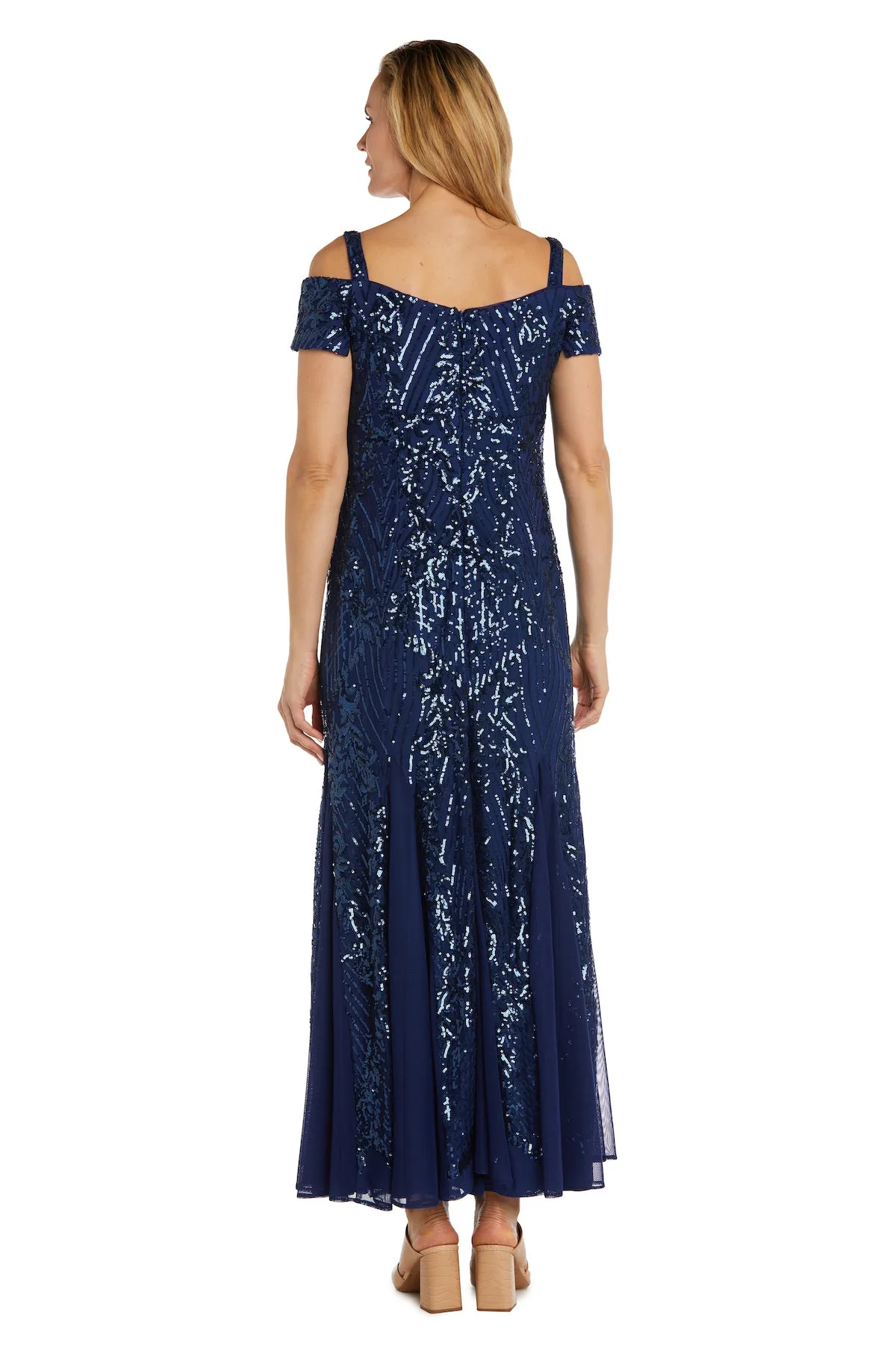 Off the Shoulder Fishtail Embellished Evening Gown sold by R&M Richards product image thumbnail 2