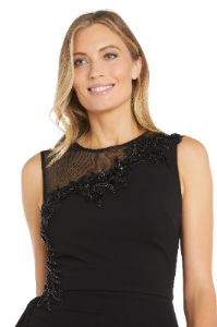 Elegant Little Black Dress with Illusion Neckline sold by R&M Richards