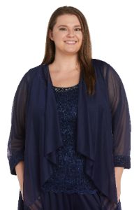 Sheer Pant Suit and Lace Top - Plus sold by R&M Richards